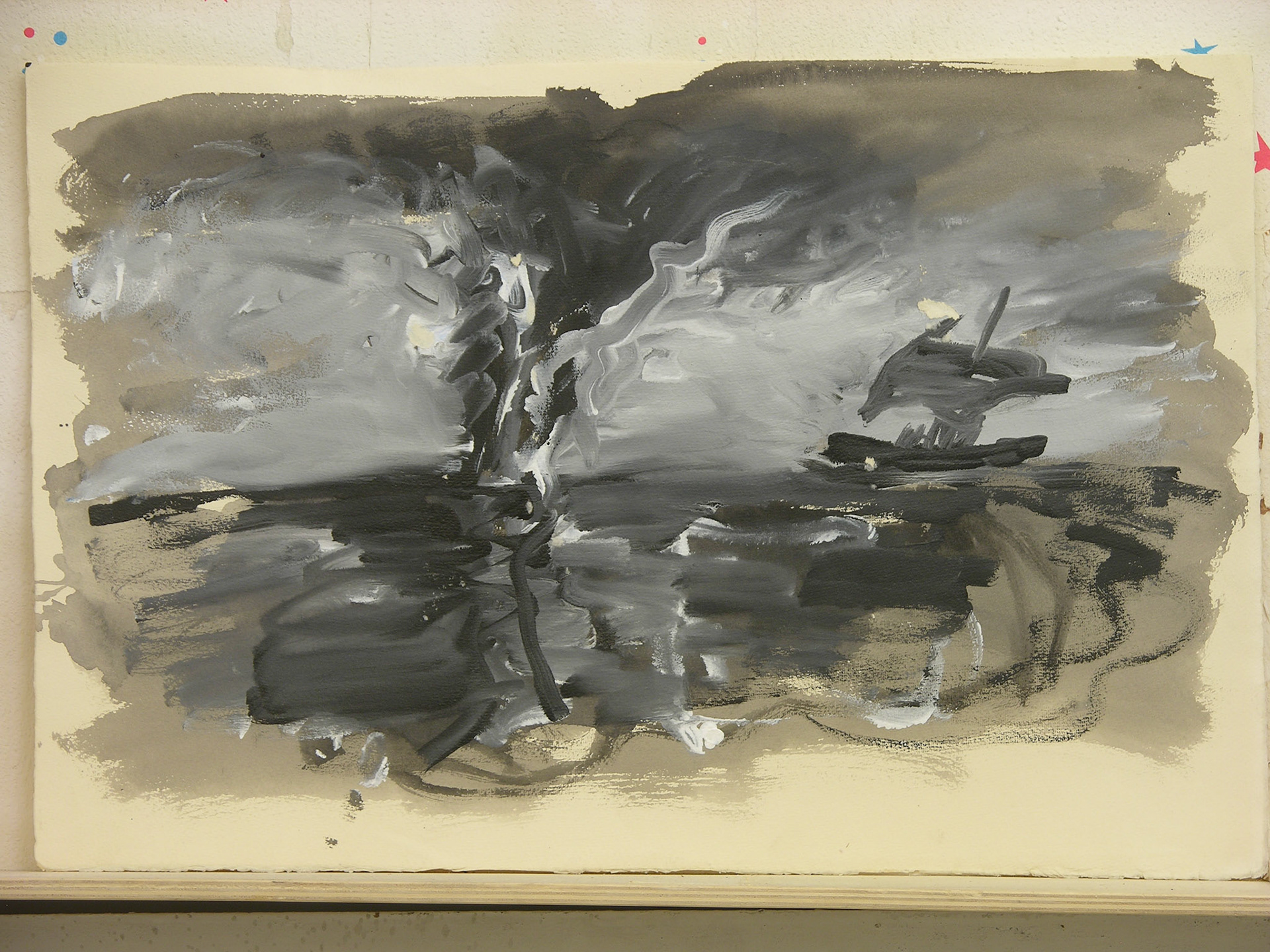 Acuarela acrílica/papel.-32,2x49,4cm