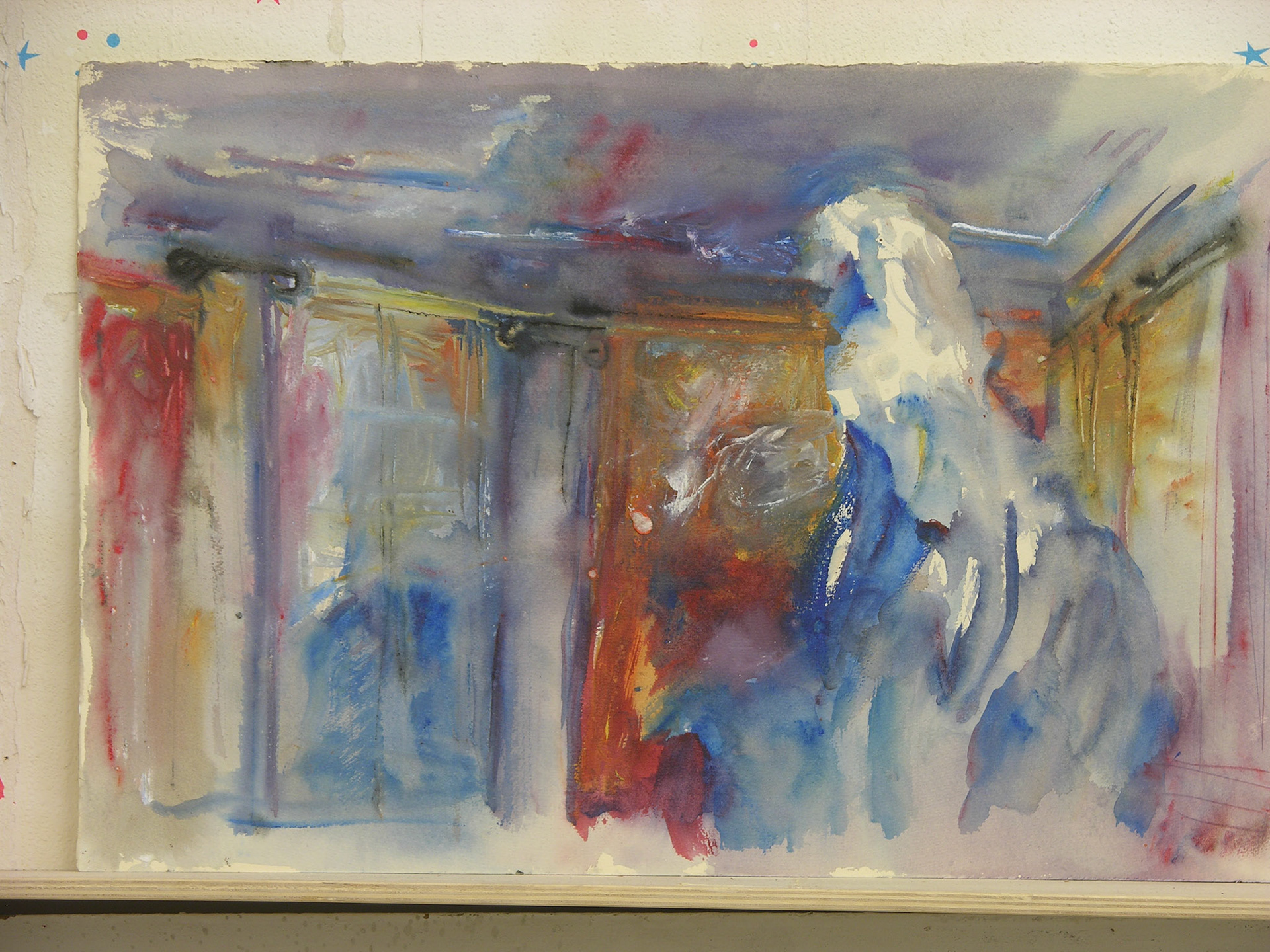 Acuarela acrílica/papel.-32,2x49,4cm