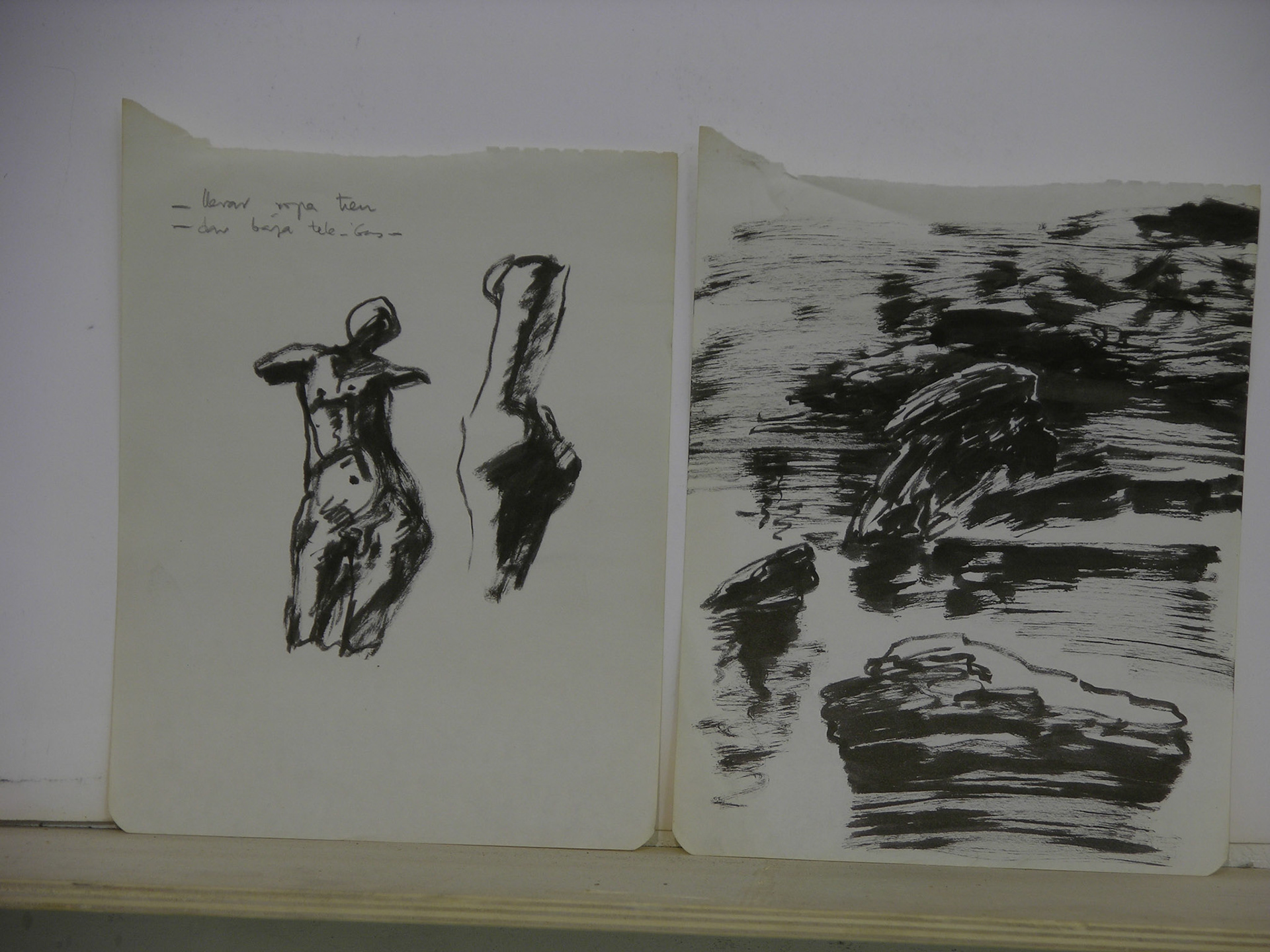 Tinta china/papel.-(19x15,5cm)x2