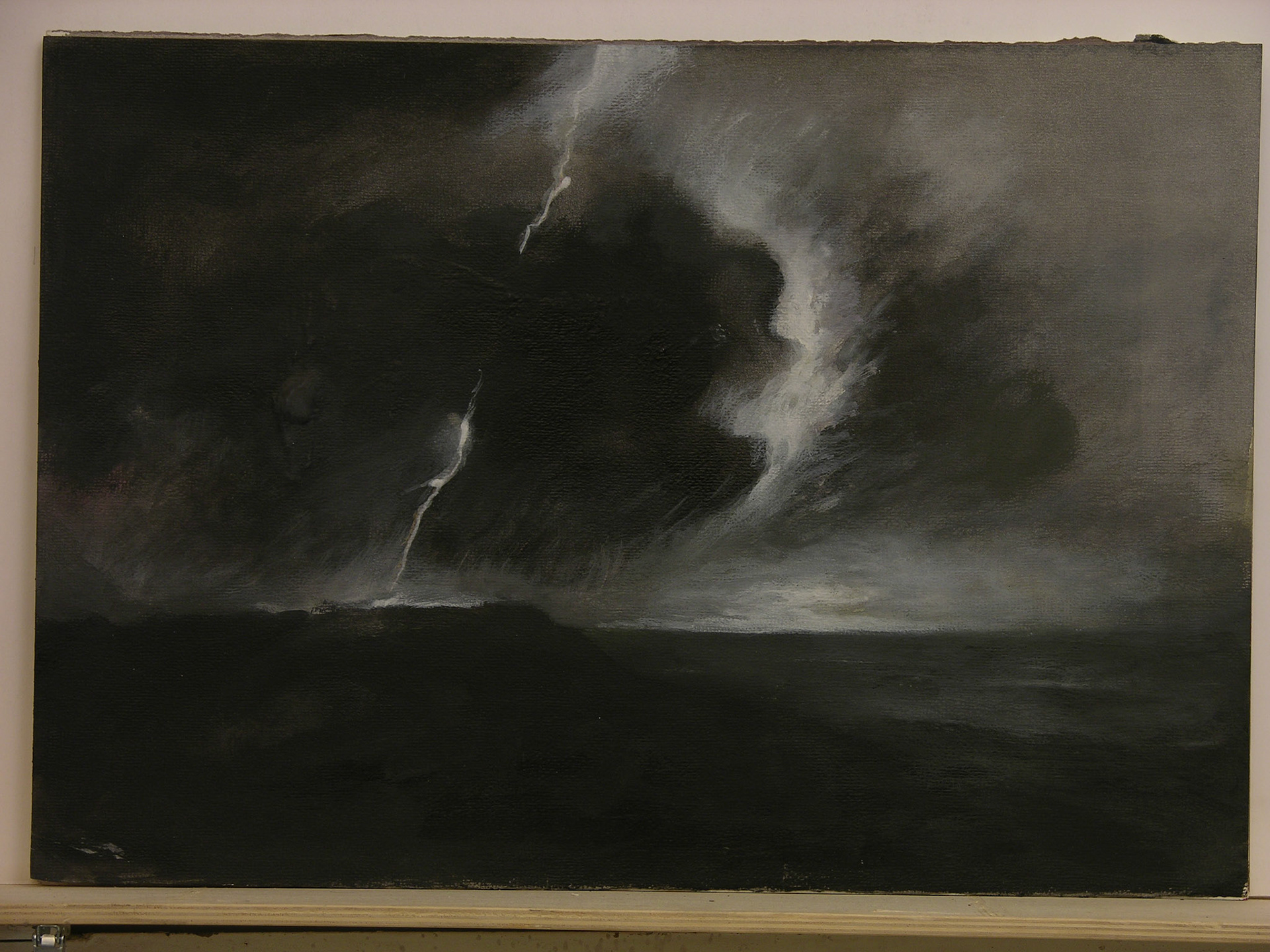 acrílico/papel.- 34,5x50cm