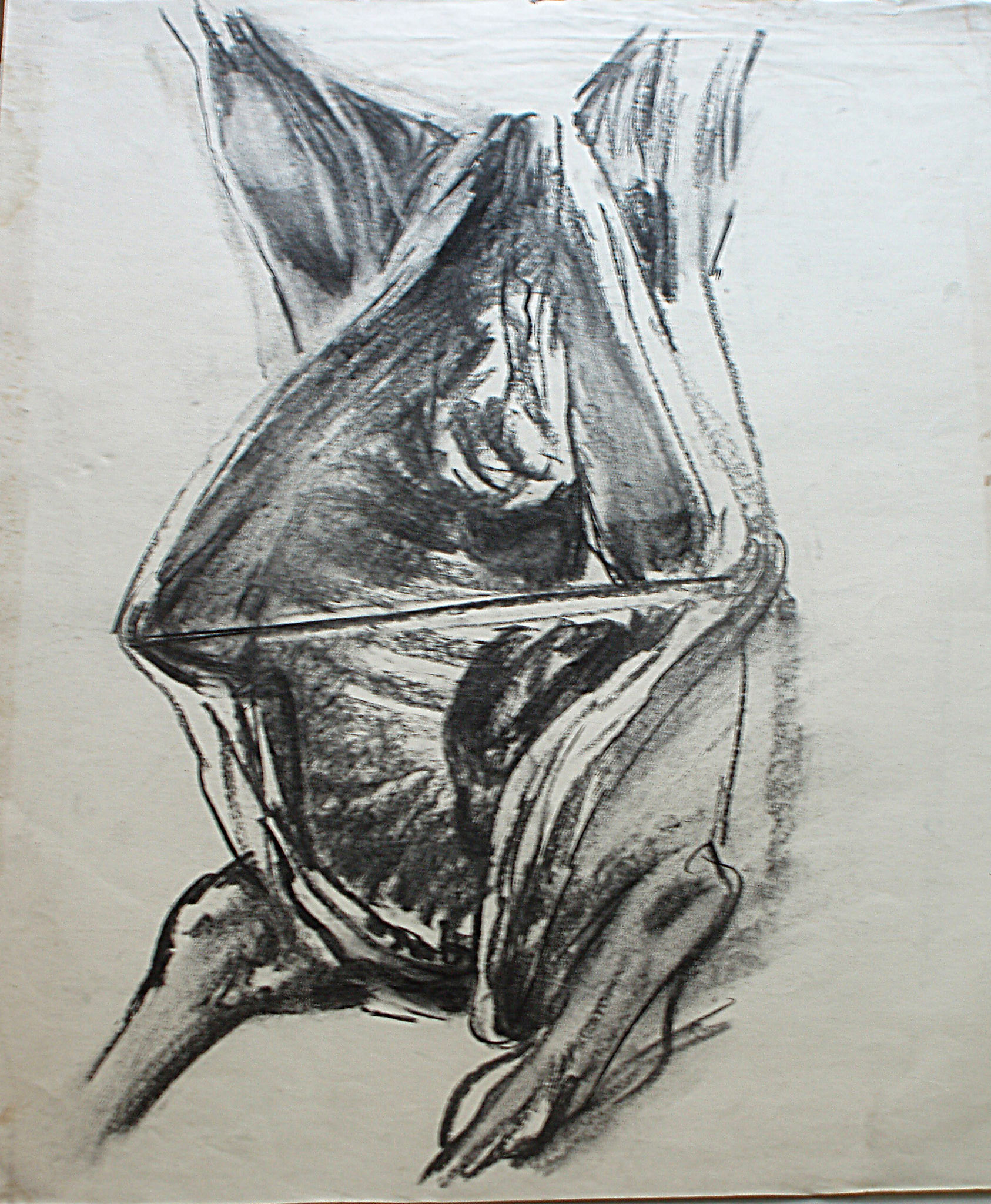 Carboncillo/papel .-70,3x49,5cm