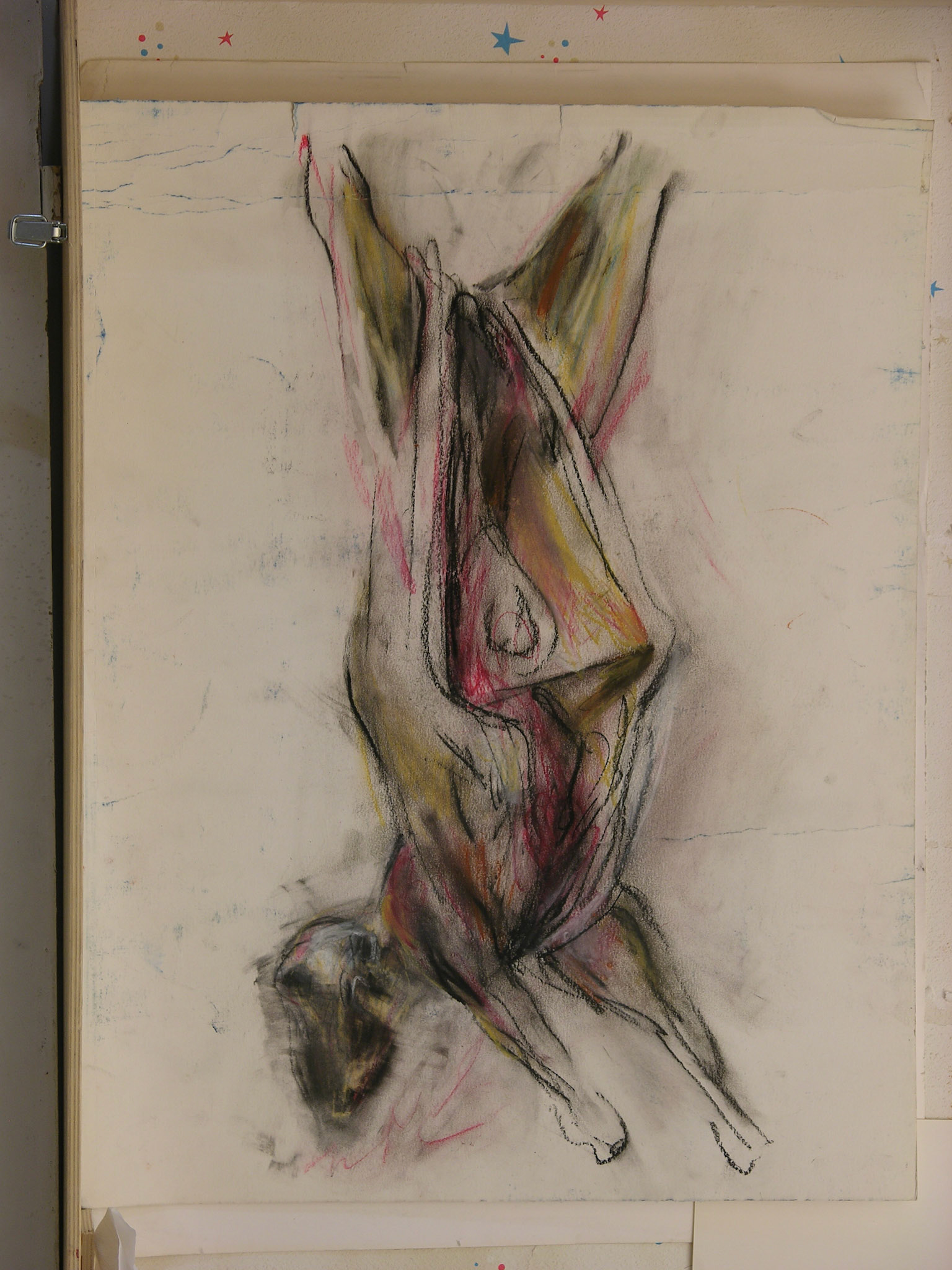 carboncillo, pastel/cartulina._  65x52cm