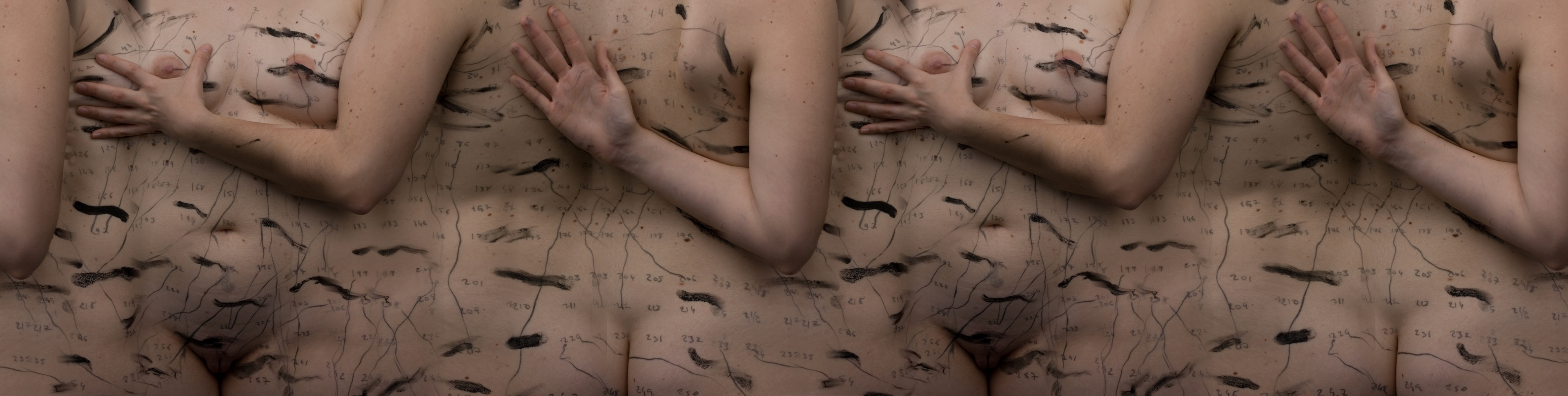 Laura – Fotocomposición, pintura sobre piel