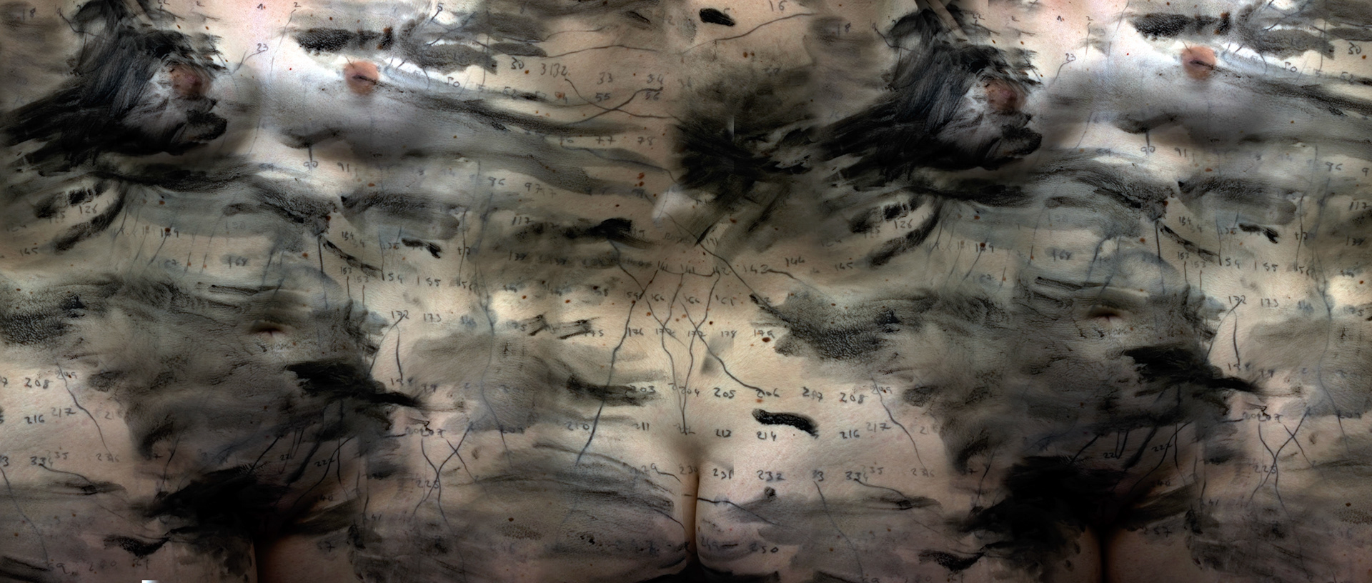 Ángela – Fotocomposición, pintura sobre piel