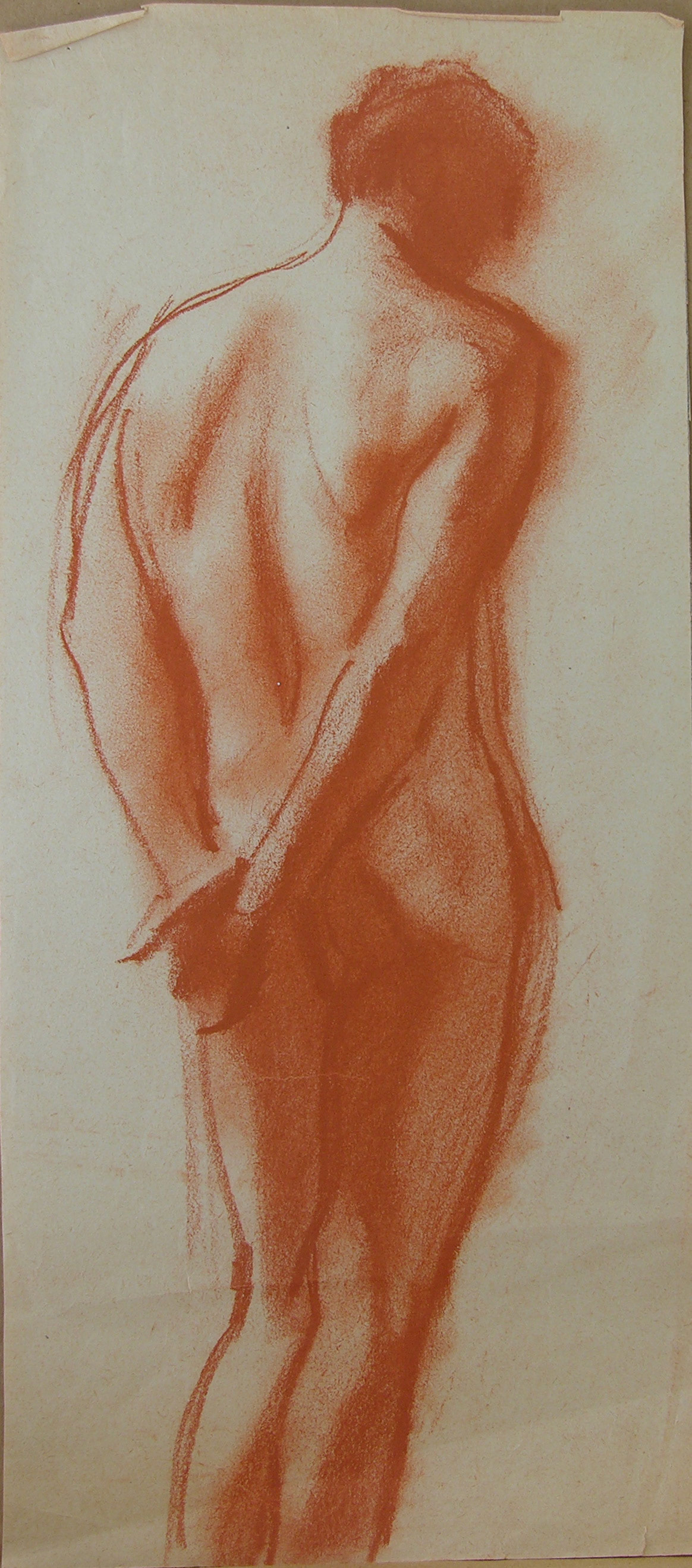 Desnudo, Sanguina/Papel 44cm x 19,5cm