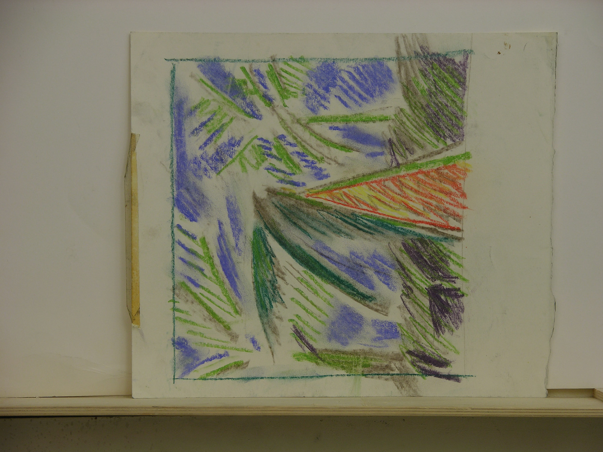 pastel/papel.-36,5x32,2cm