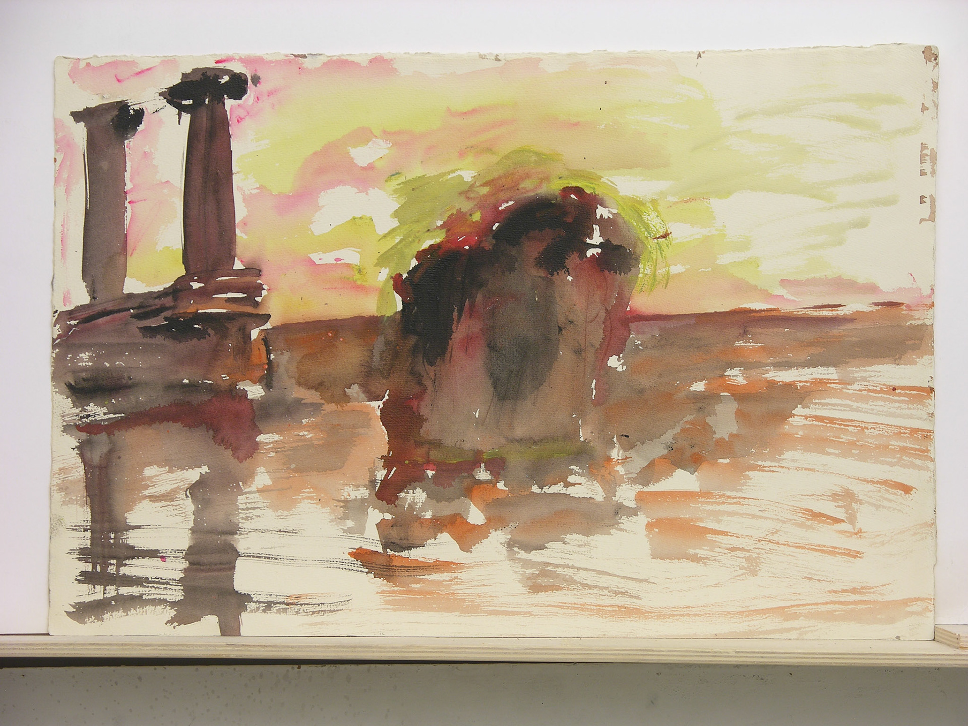 Acuarela acrílica/papel.-32,2x49,4cm