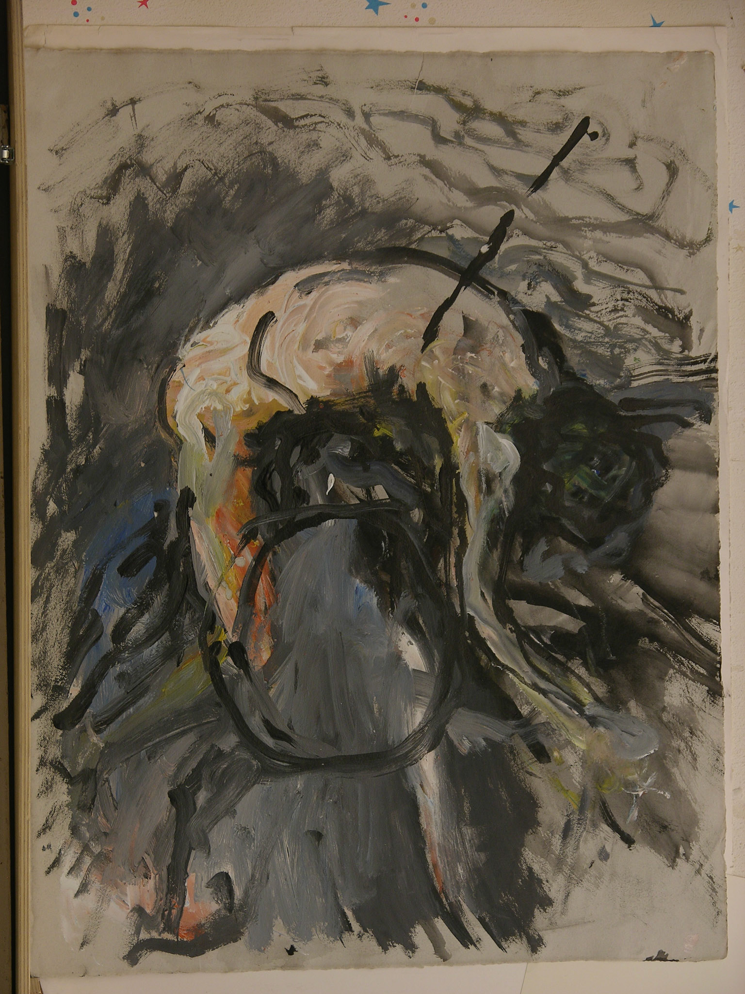 acrílico/papel.-64,5x50cm