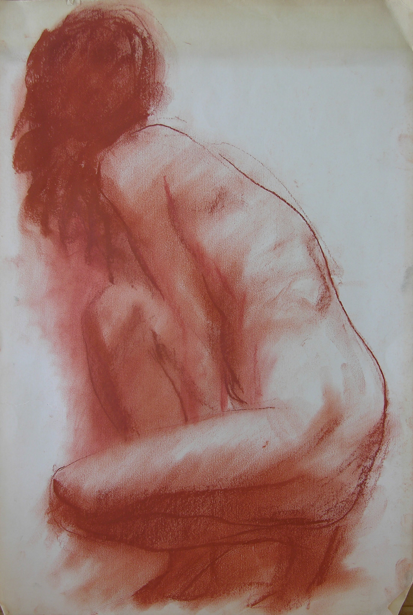 Desnudo, Sanguina/Papel49cm x 33,5cm