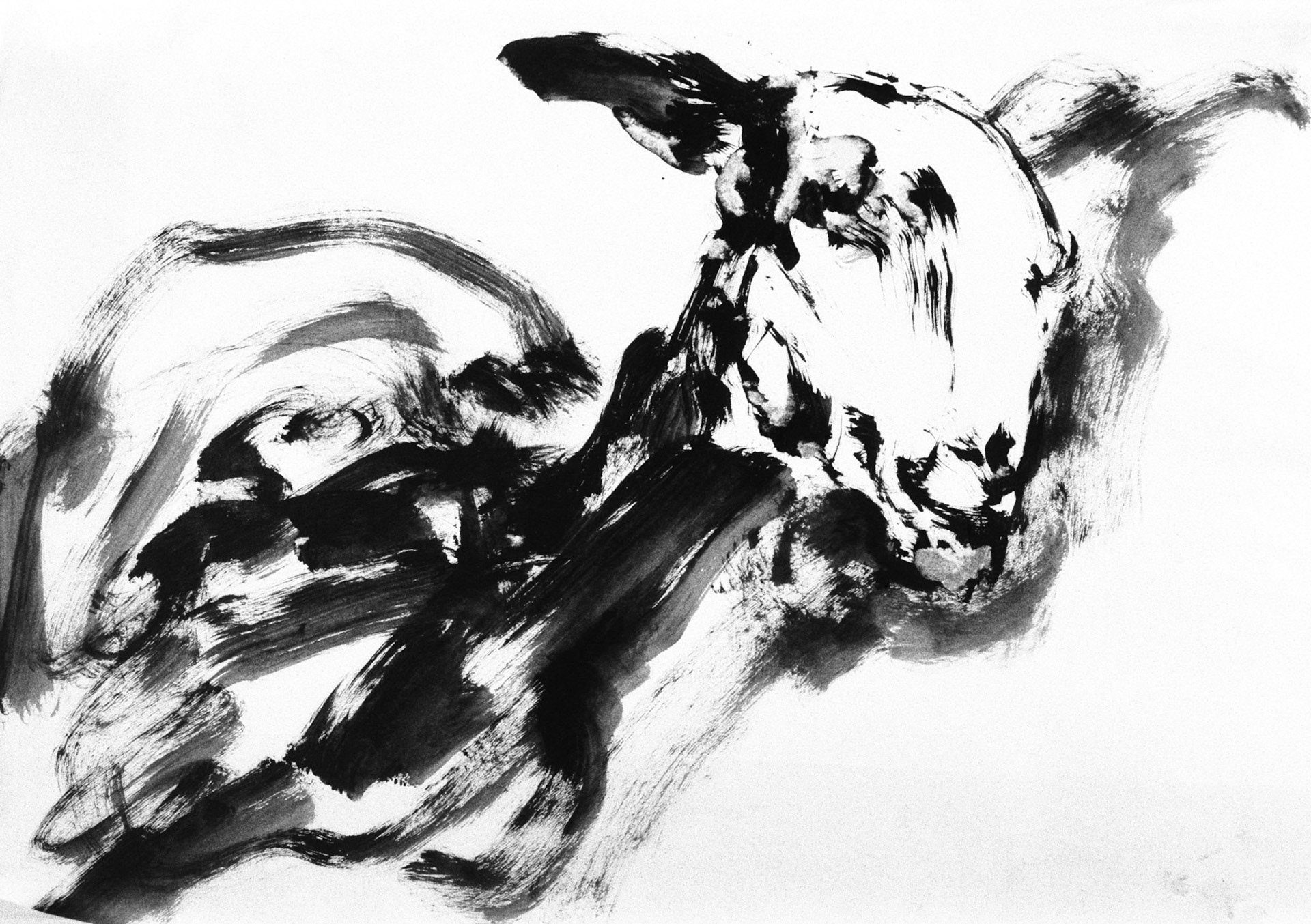 Acrílico/papel amarillo.- 46x61cm