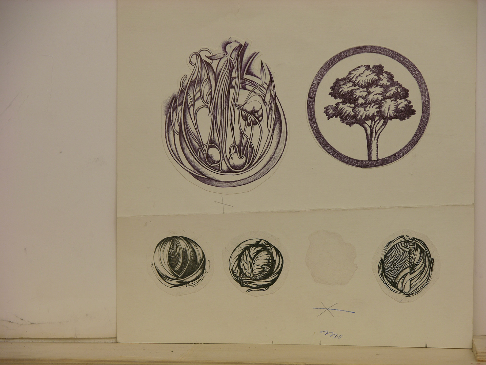 bolígrafo,collage/papel._25,8x26,5