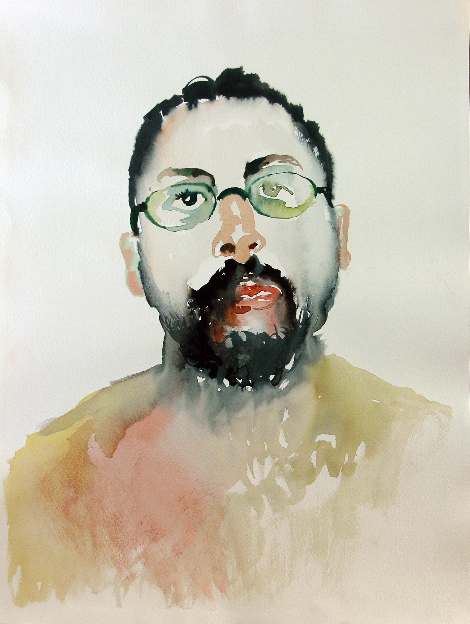 Retrato, Acuarela / Papel, 39,7cm x 29,7cm