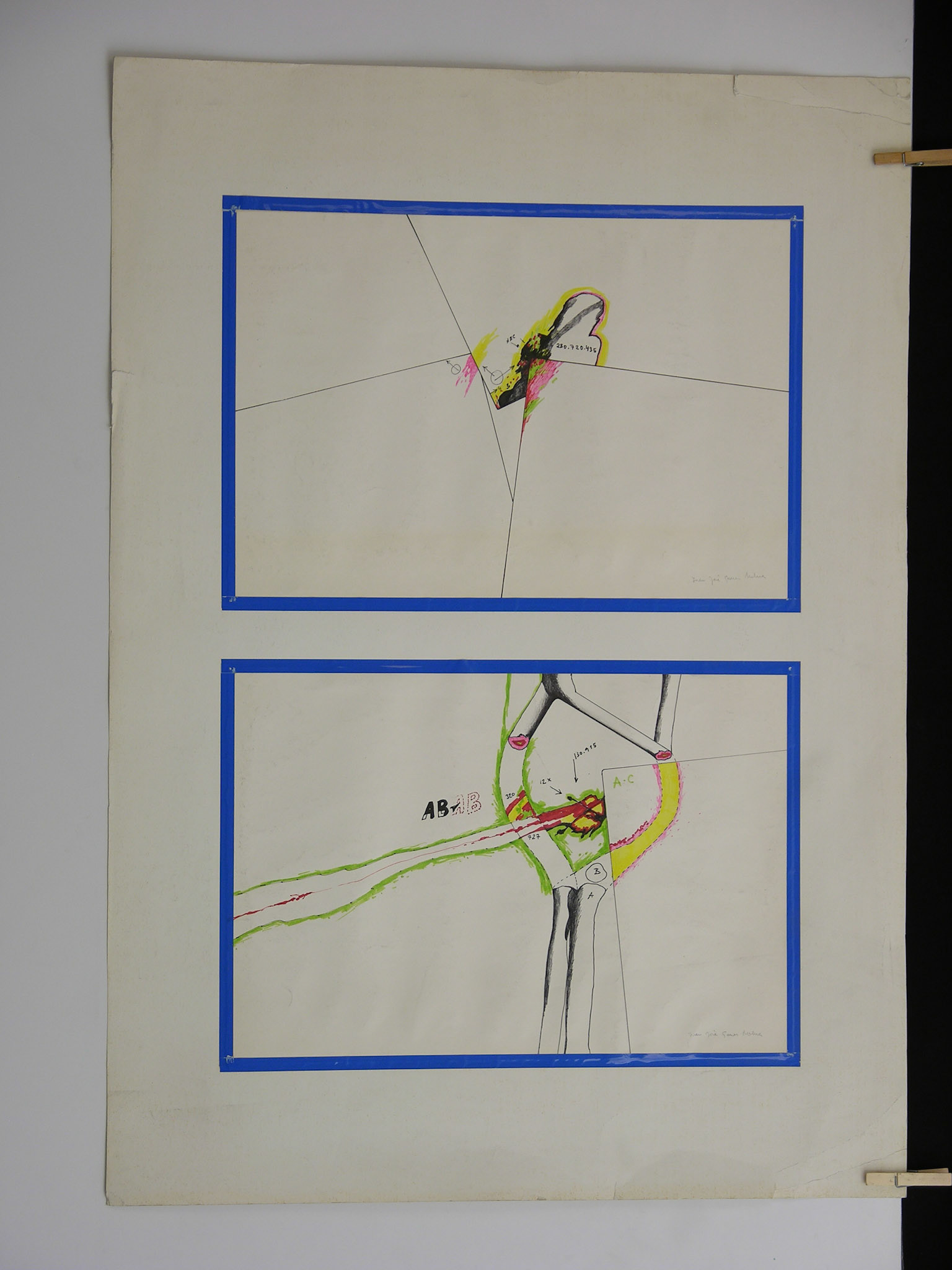 Técnica mixta.- 95,5 x 70cm