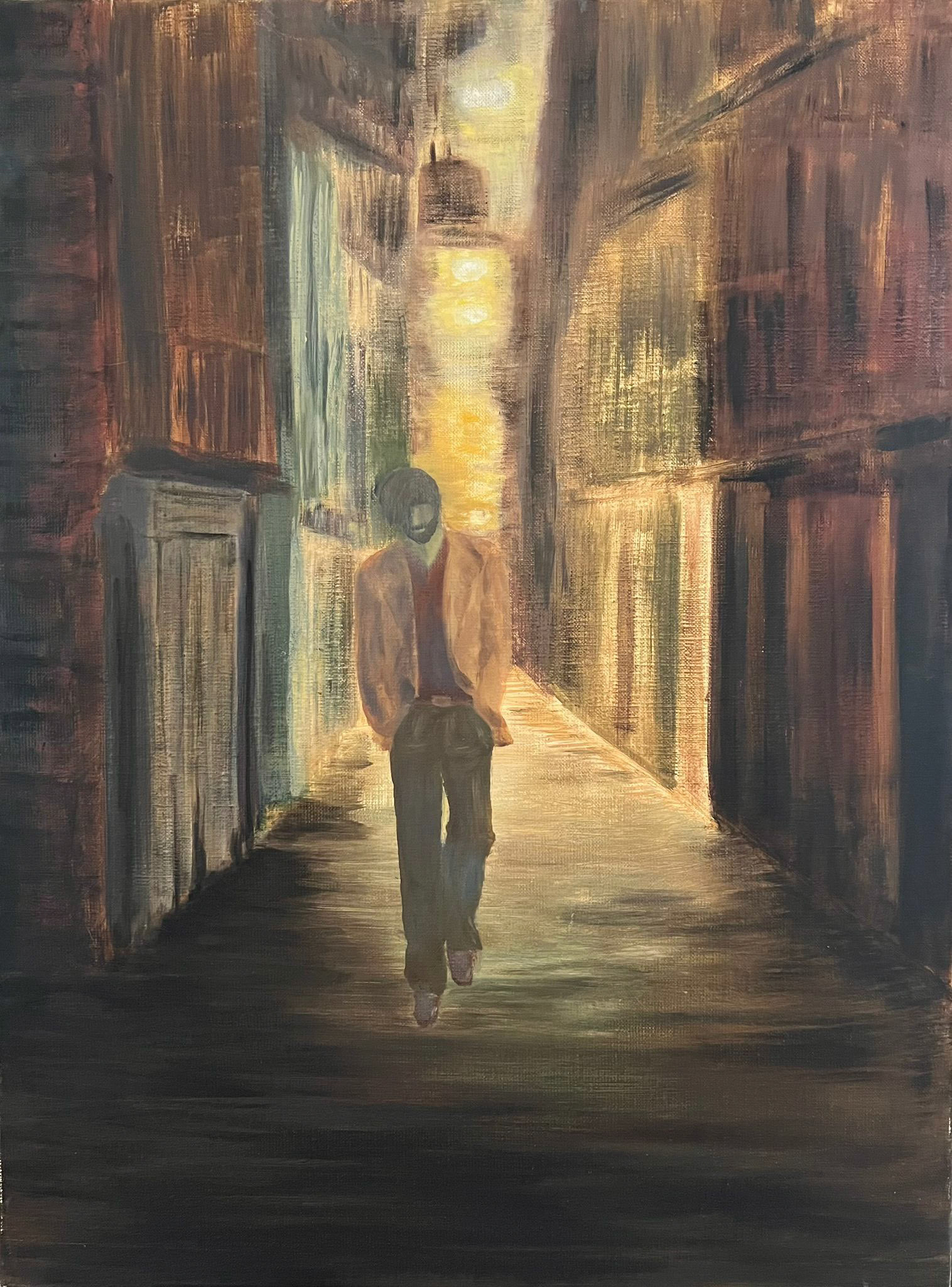 Il marche dans la lumière comme on traverse un souvenir.