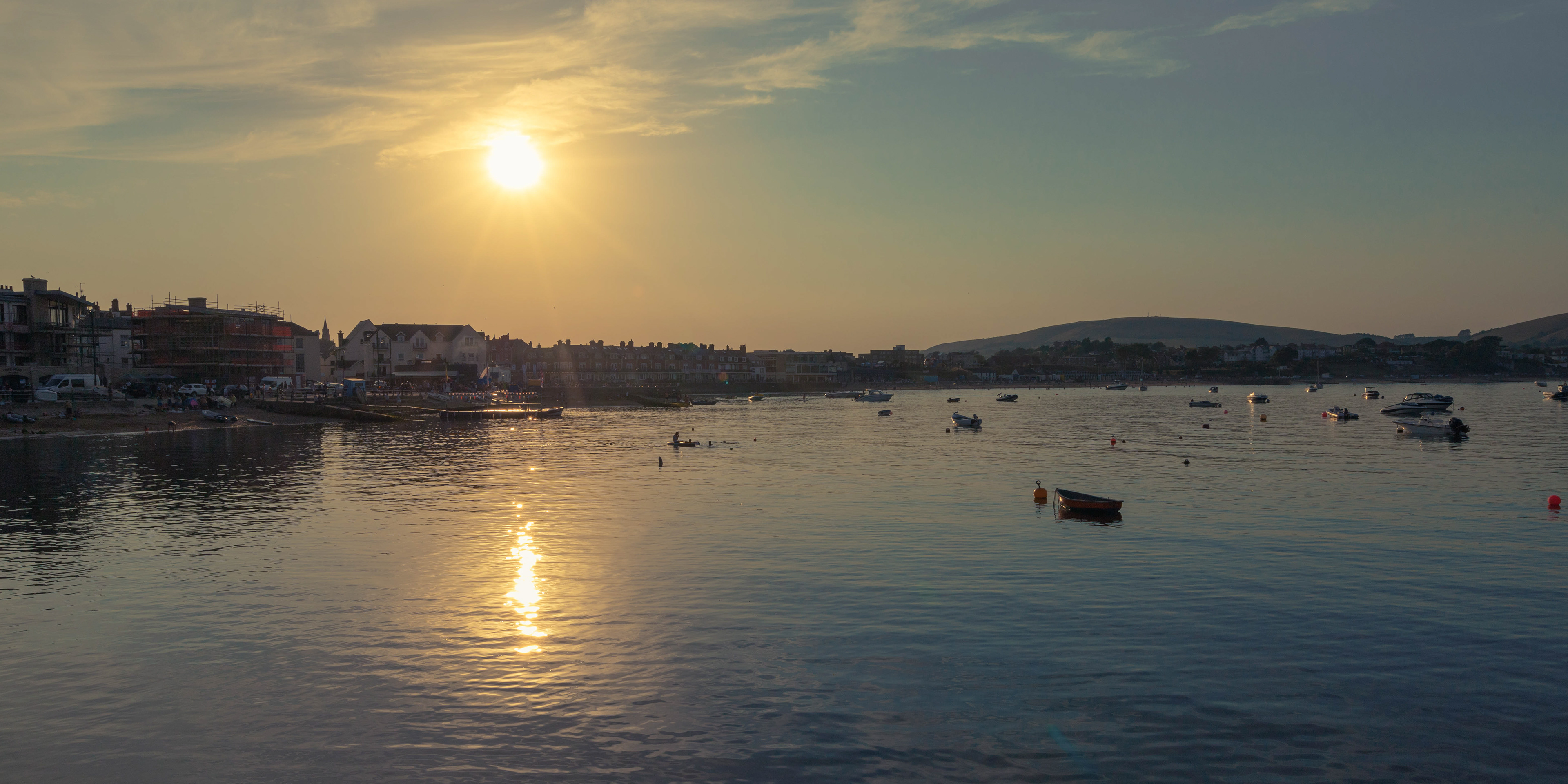 Swanage bay in the Evening
