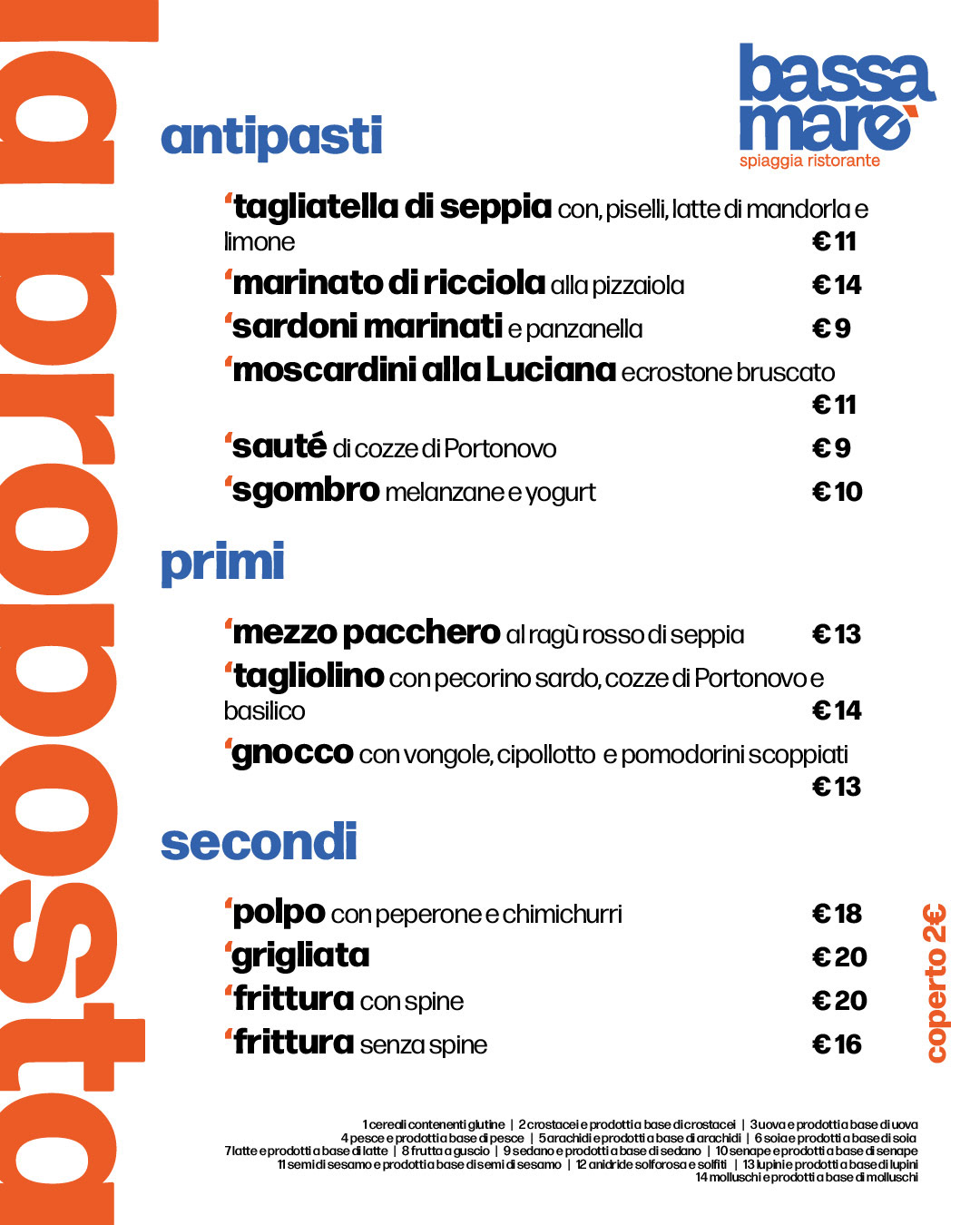 Menù Pesce