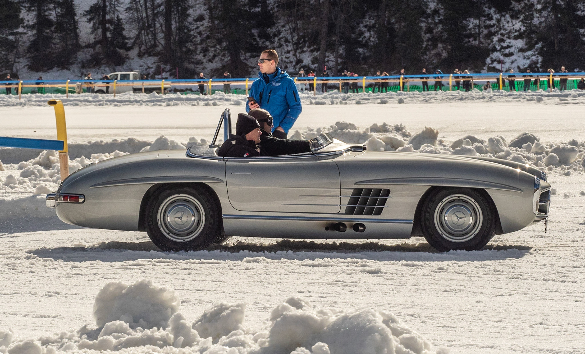 ICE St Moritz 2023 Mercedes 300 SLS # WDB 1980428500265 Barchettas on the lake