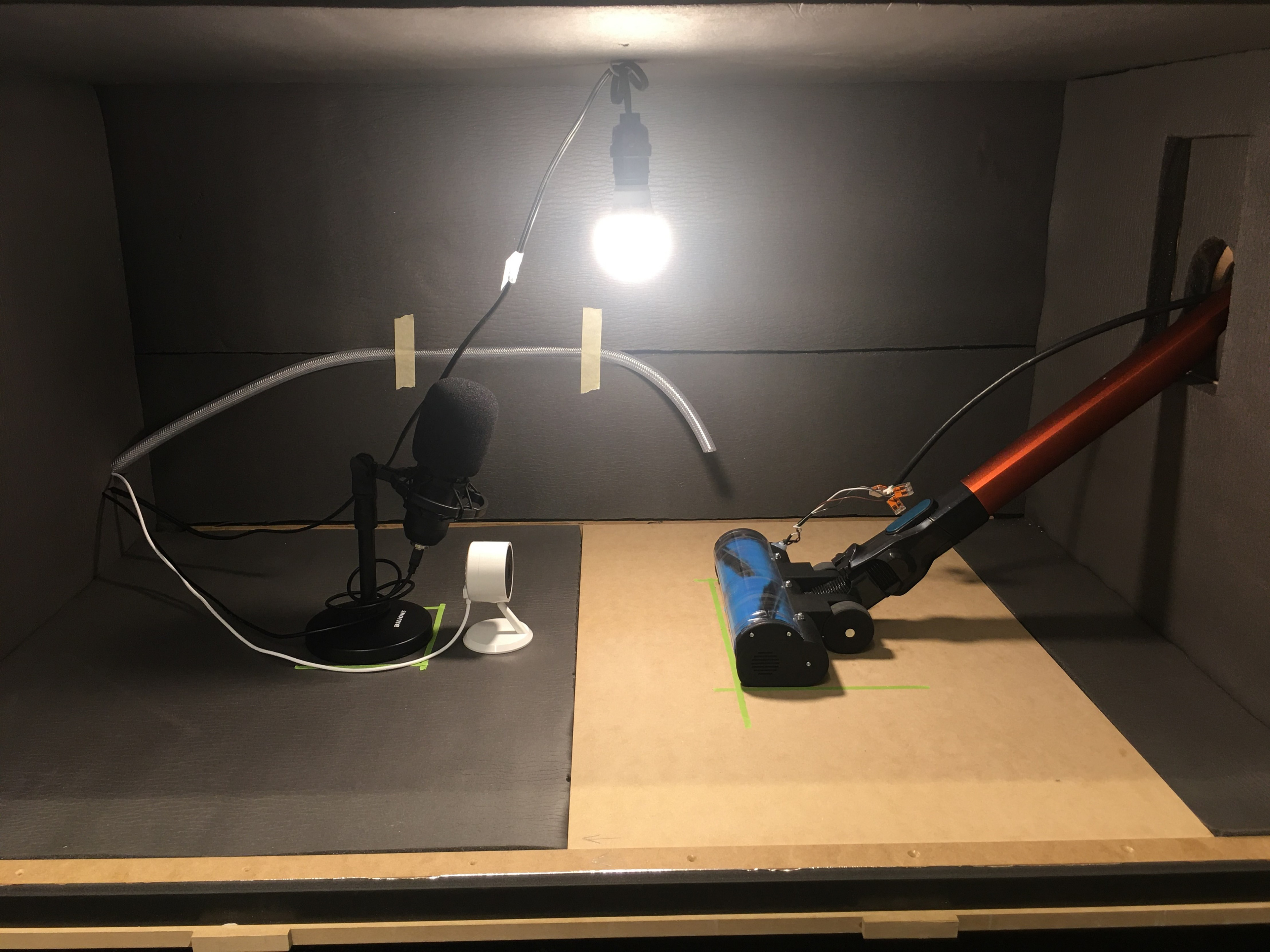 chamber with test unit in place