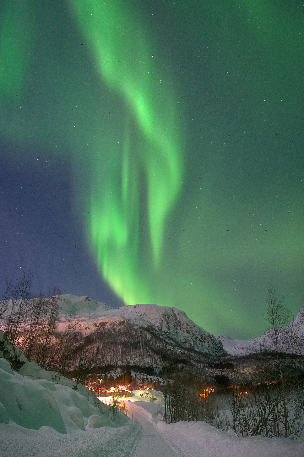 Aurora boreale in Norvegia