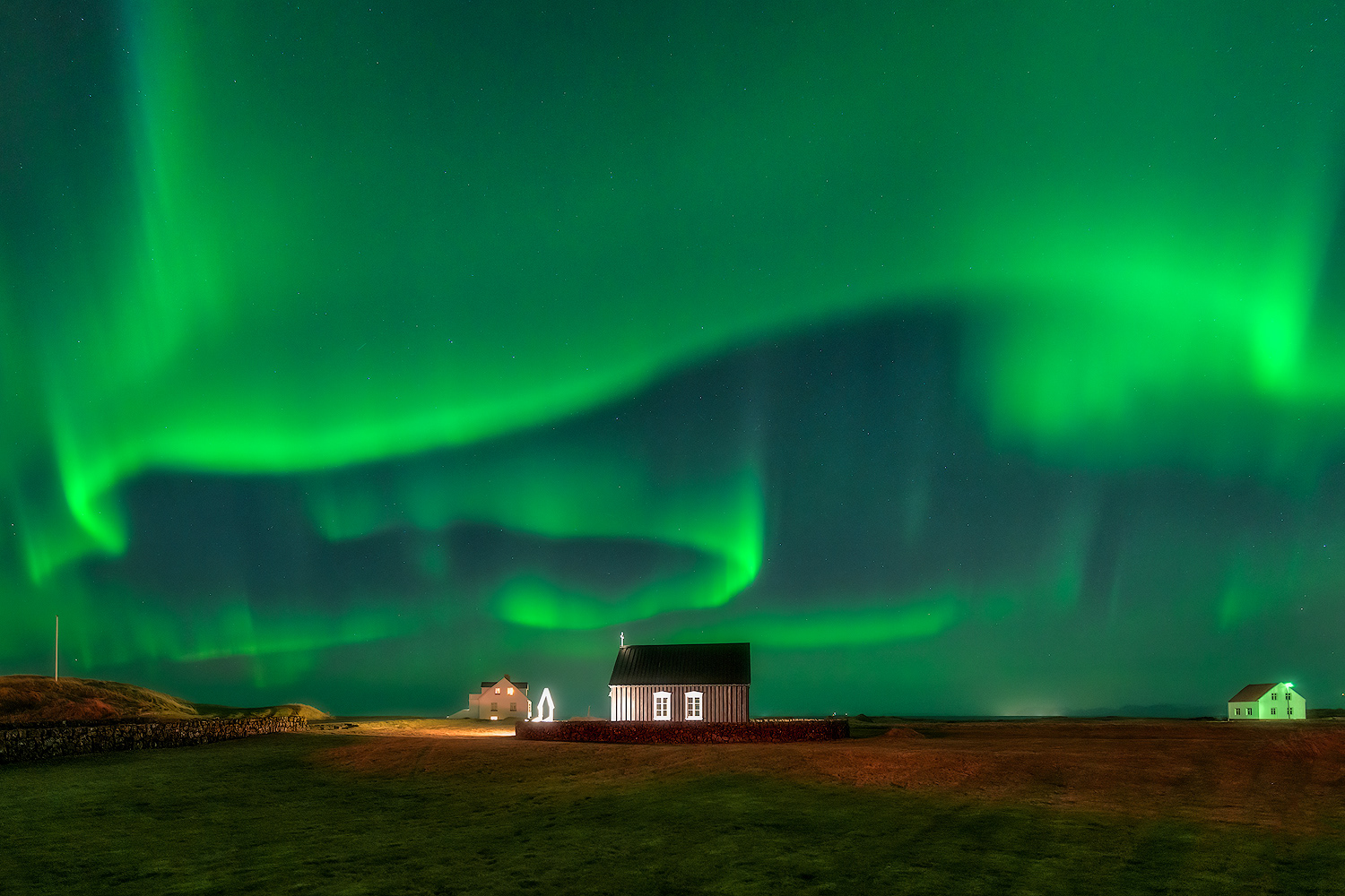 Aurora boreale nei pressi di Keflavik