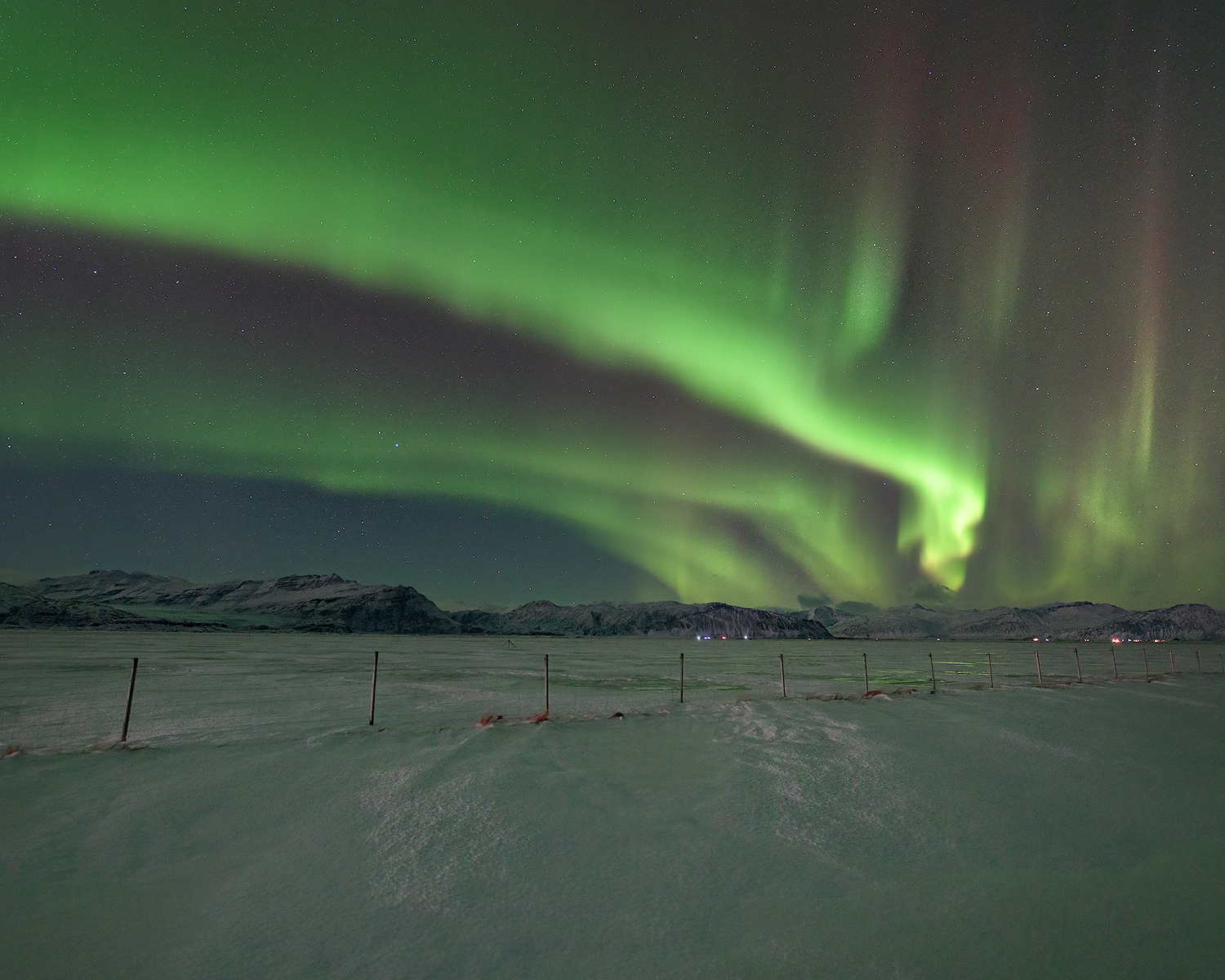 Aurora boreale in Islanda