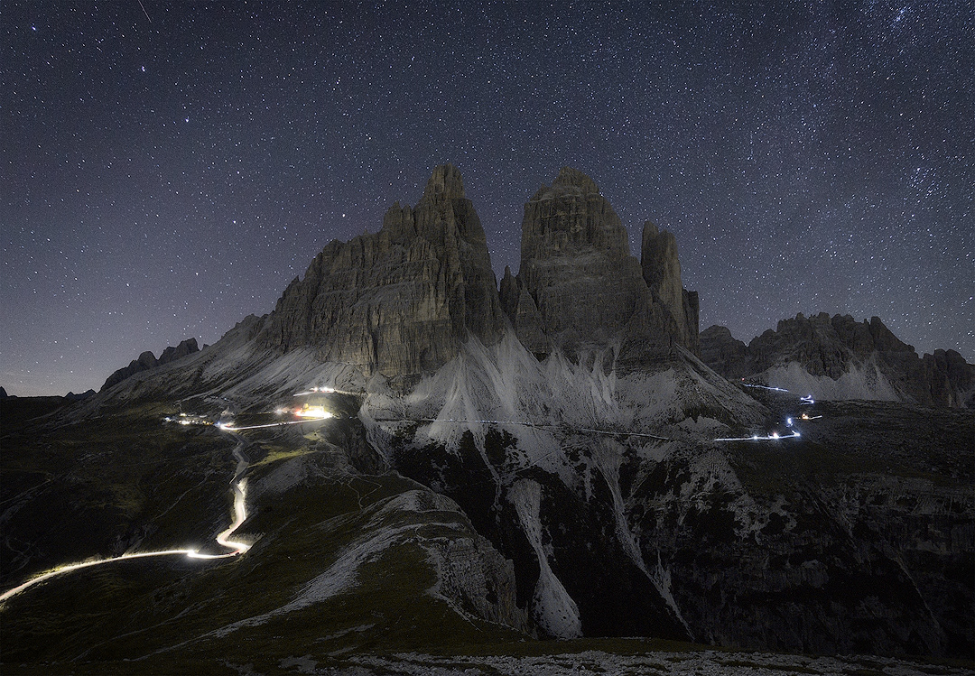 Notturna fotografica alle Tre Cime di Lavaredo