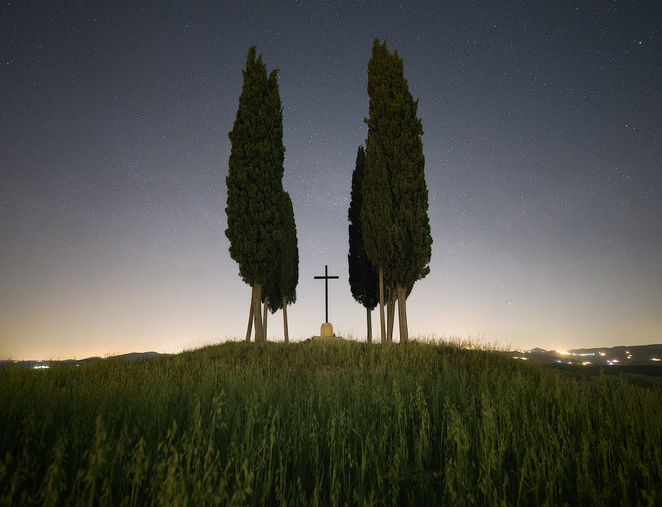 Cielo stellato in Val d'orcia
