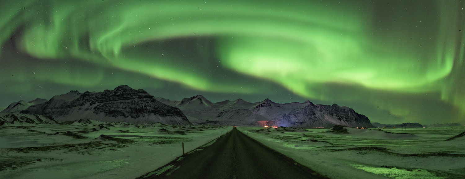 Ring Road e Aurora boreale, Islanda