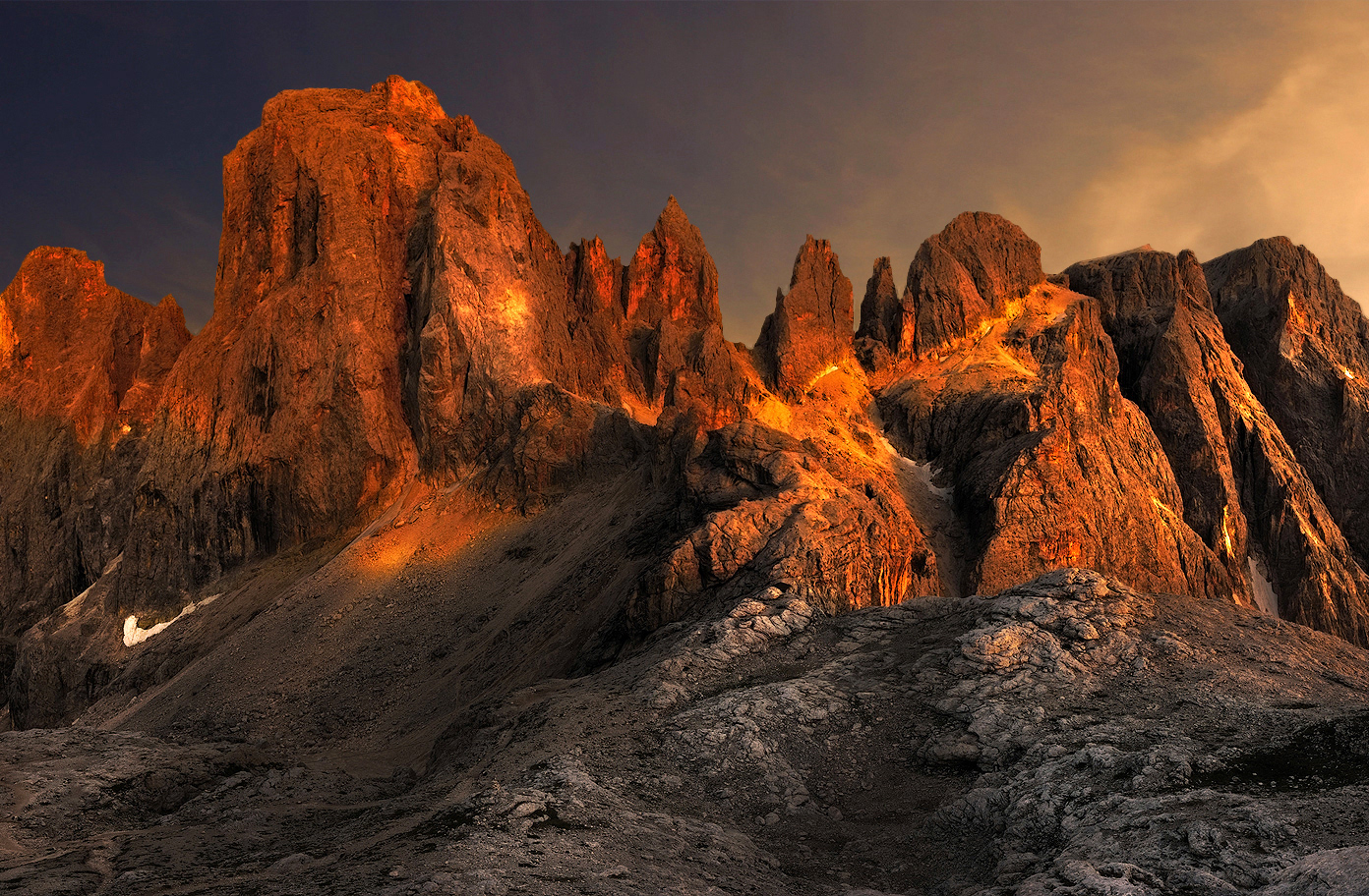 Enrosadira a Passo Mulaz