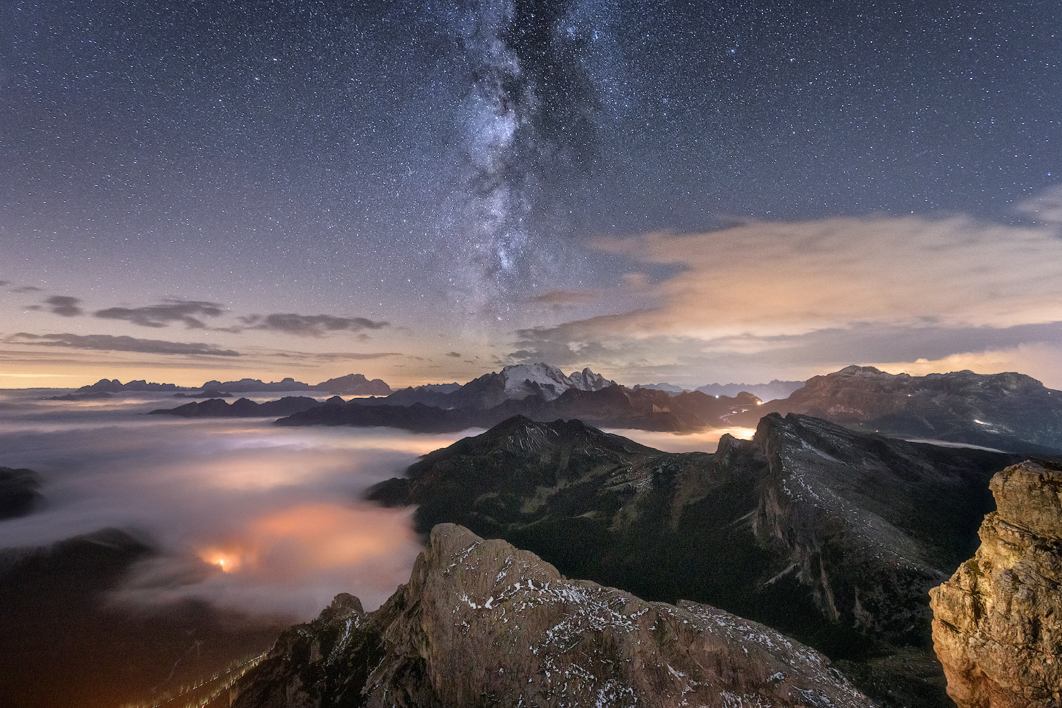 Via Lattea sopra alla Marmolada