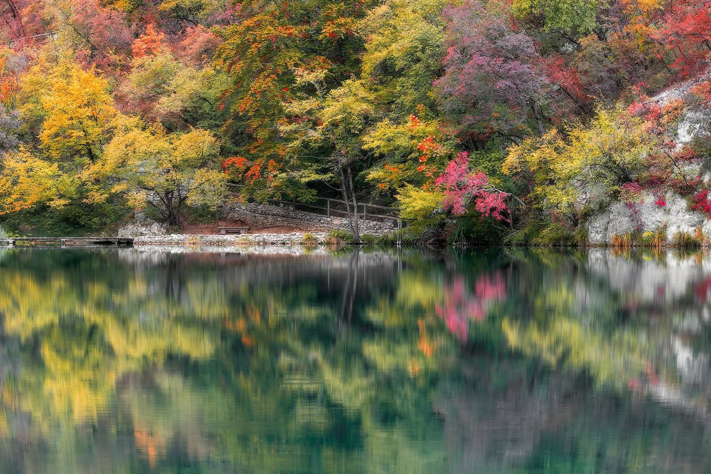 Foliage autunnale ai Laghi di Plitvice, Croazia