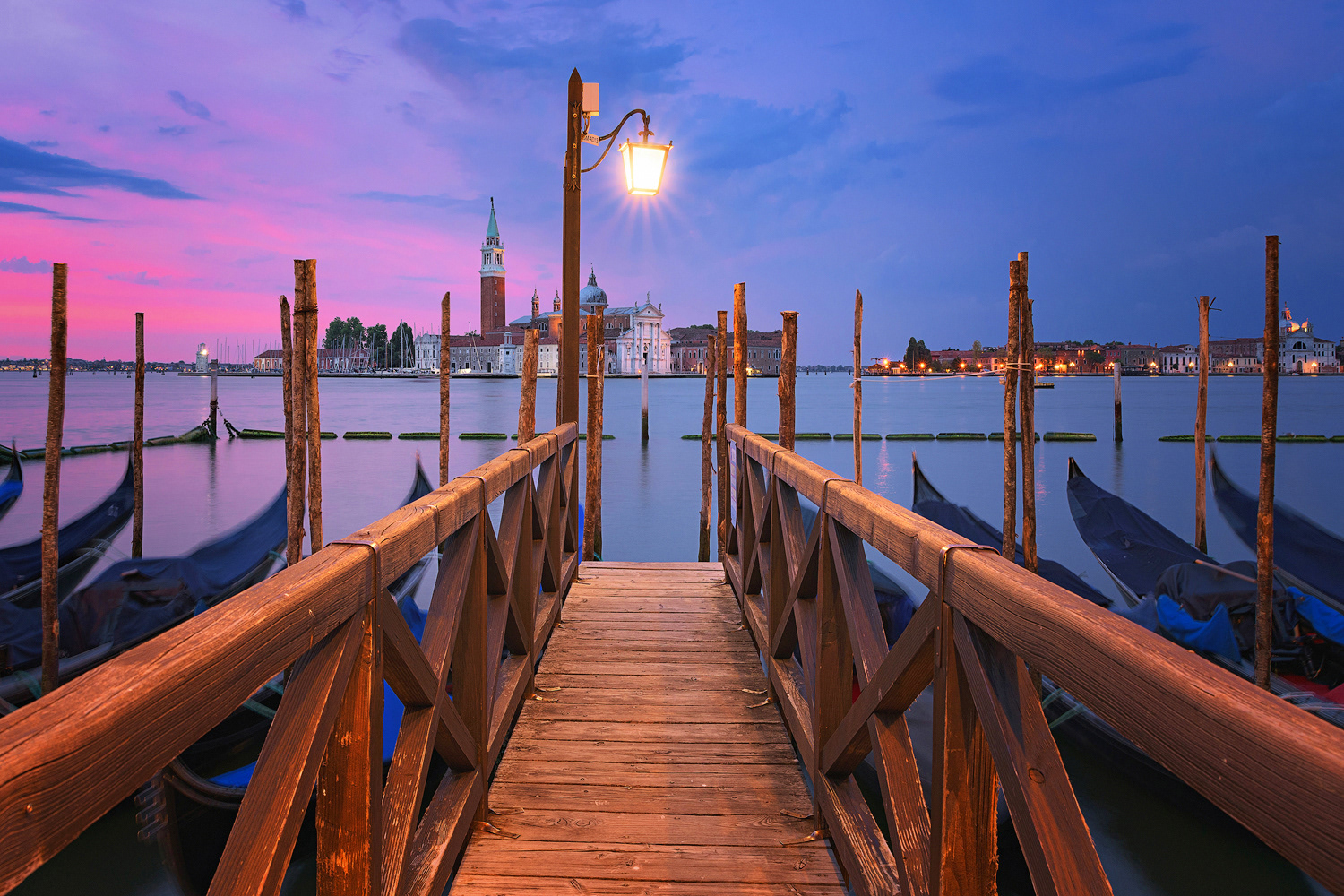 Alba su bacino di San Marco, Venezia
