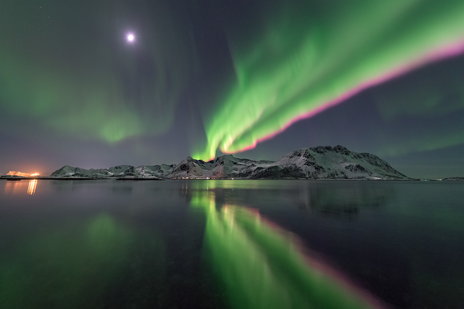 Aurora boreale fotografata durante un workshop in Norvegia