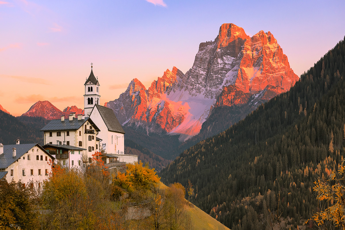 Colle santa Lucia al tramonto