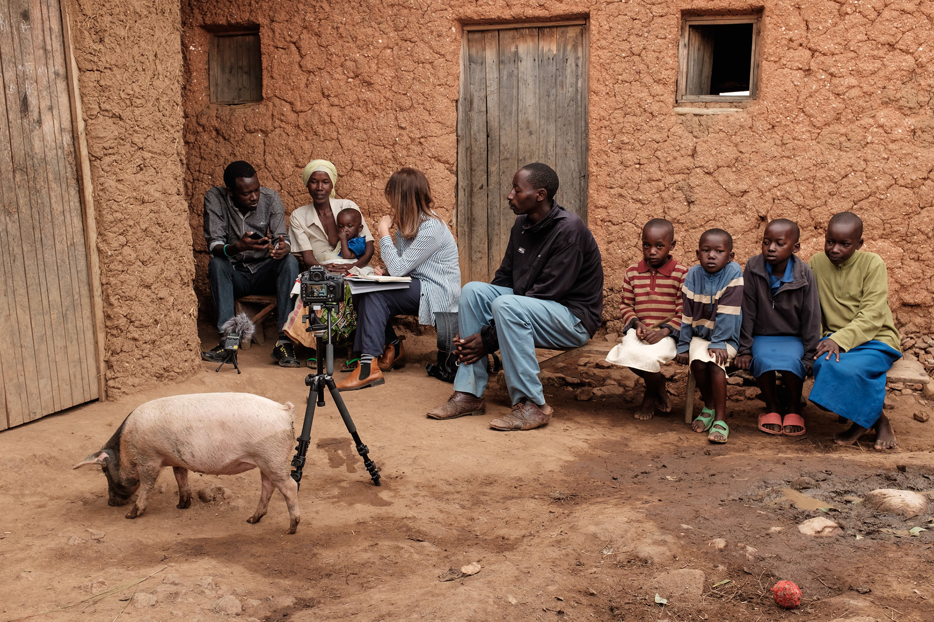 A year after joining her self-help group, Immaculate tells a donor about the benefits.