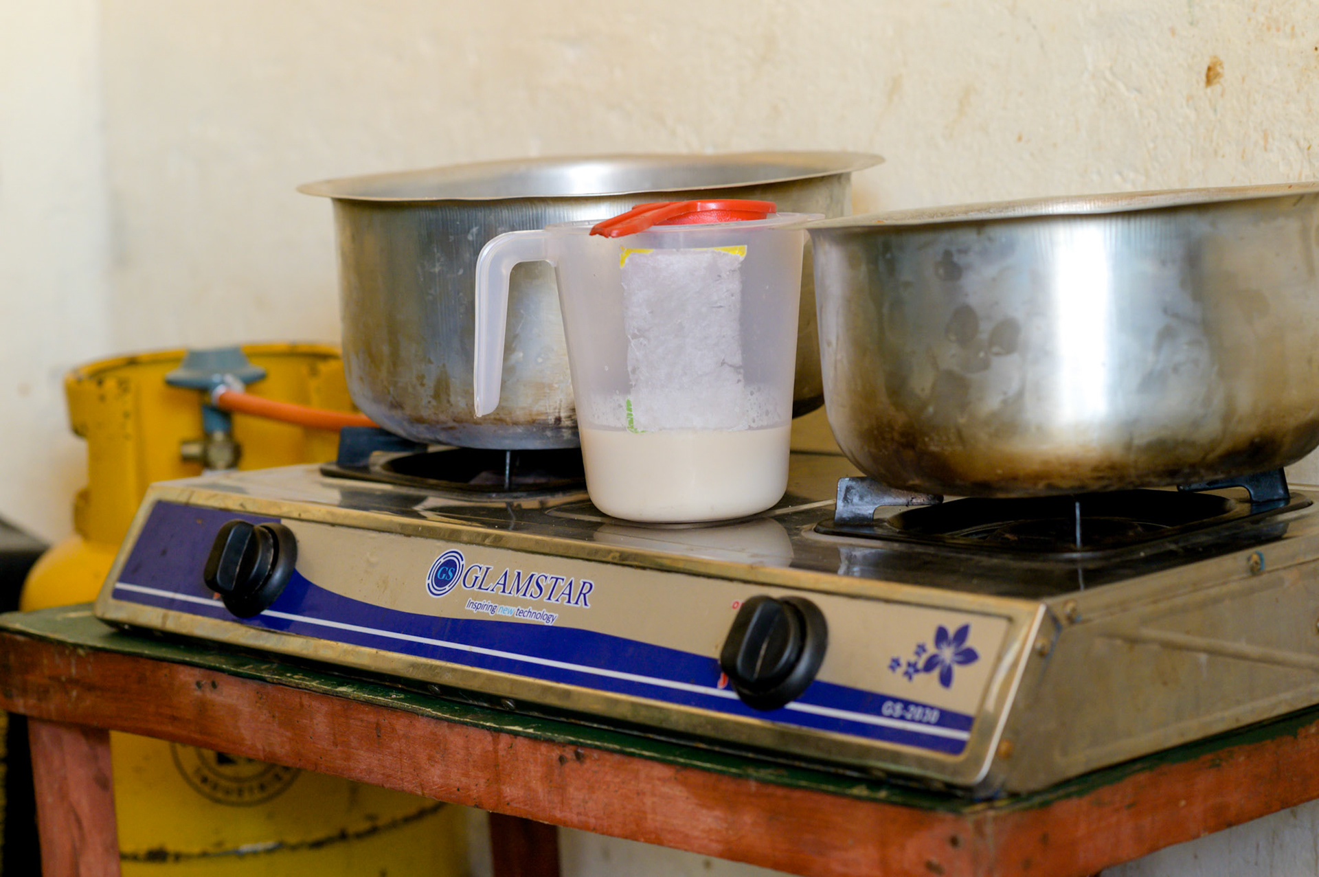 The gas stove Yvette acquired through the Lease-It program.