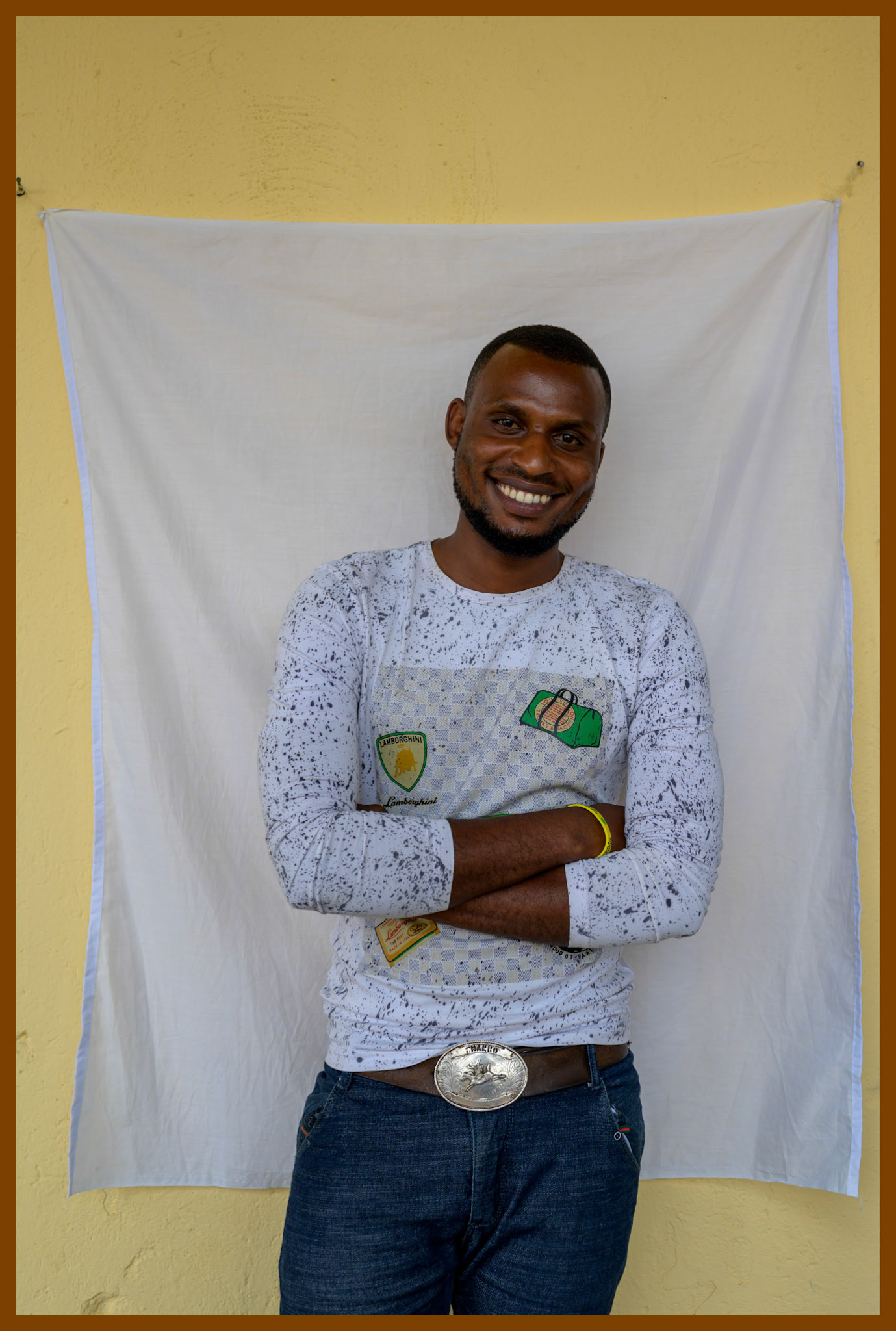 After completing a course in photograoby and design, Emmanuel decided to move to a small town near the Burundi border rather than compete in Kigali. He has leased a camera, lighting, latop, and sound system. He is the only person in the area to provide this capability for weddings and local events.