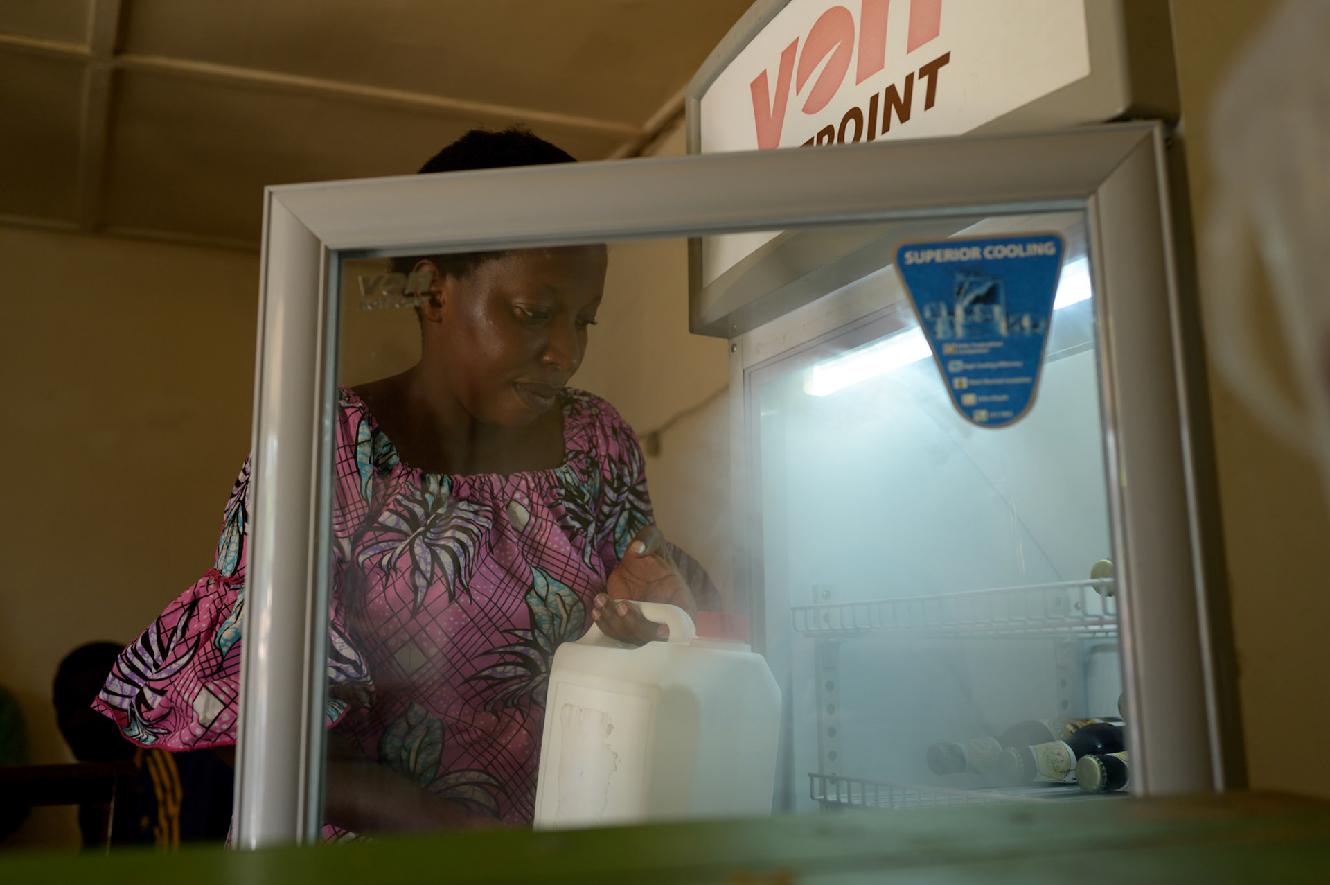 Yvette had a cantina but had no cold storage and cooked on a charcoal stove in the back. Now with a fridge and gas cooker her customers can see that the food is safely handled and her business has grown.