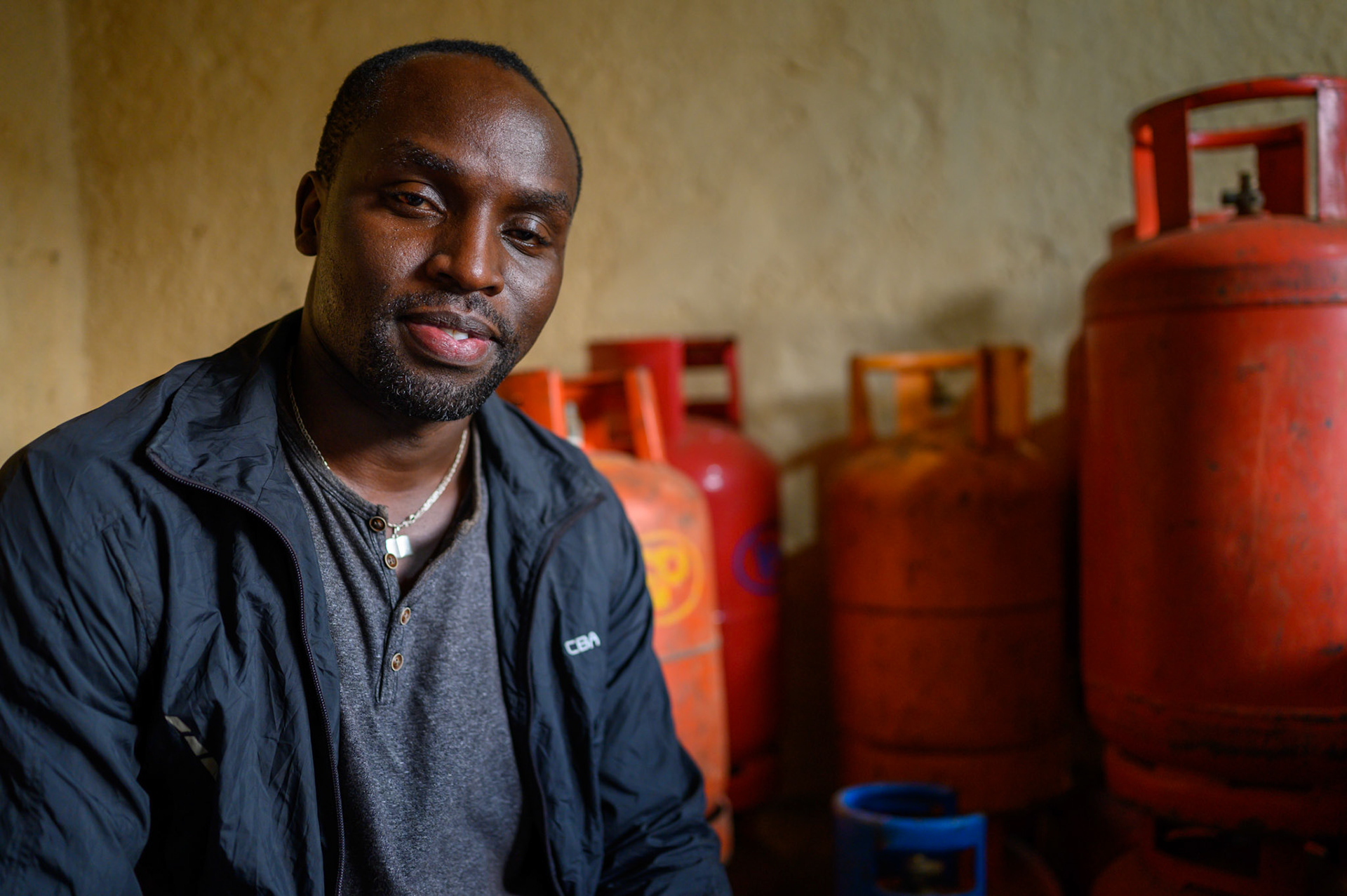 Clement saw an opprtunity in the Rwandan Governments policy to move all charcoal cooking to gas with two years. He has leased gas bottles and now runs a business renting out the bottles to customers in his area.