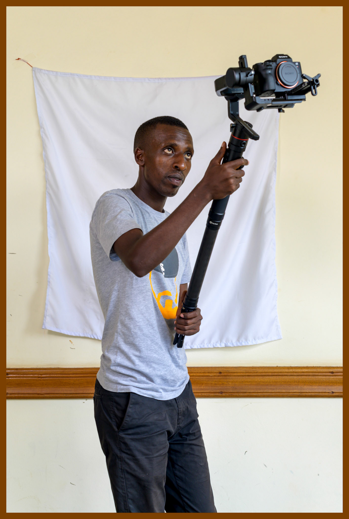 Charles runs a photography and video business, specialising in wedding video. He has leased a new camera, lens, and video stabiliser. With this, he says he will take his video to the next level.