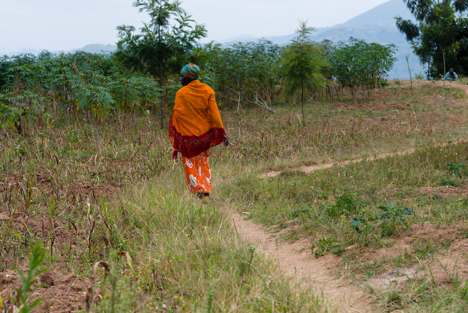 Philomene leaves teh self-help group meeting, three years on.