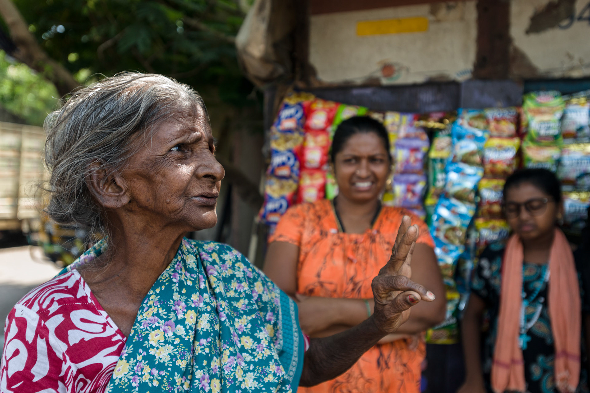 Rachel, 65, is a long term resident of Pallavan Nagar. She moved here close to 20 years ago when the settlement was formed.
Prior to her husband's death in 1982 she had reasonable life. 
Rachel comes from an Anglo-India family and spoke English fluently and clearly; however, as Anglo-Indian she is not fully accepted by the rest of the community.