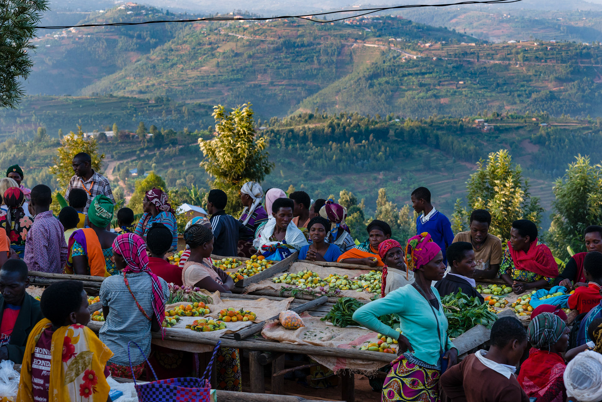 The Bwama Cell market. The women from the self-help groups sell the produce from their collective garden here.