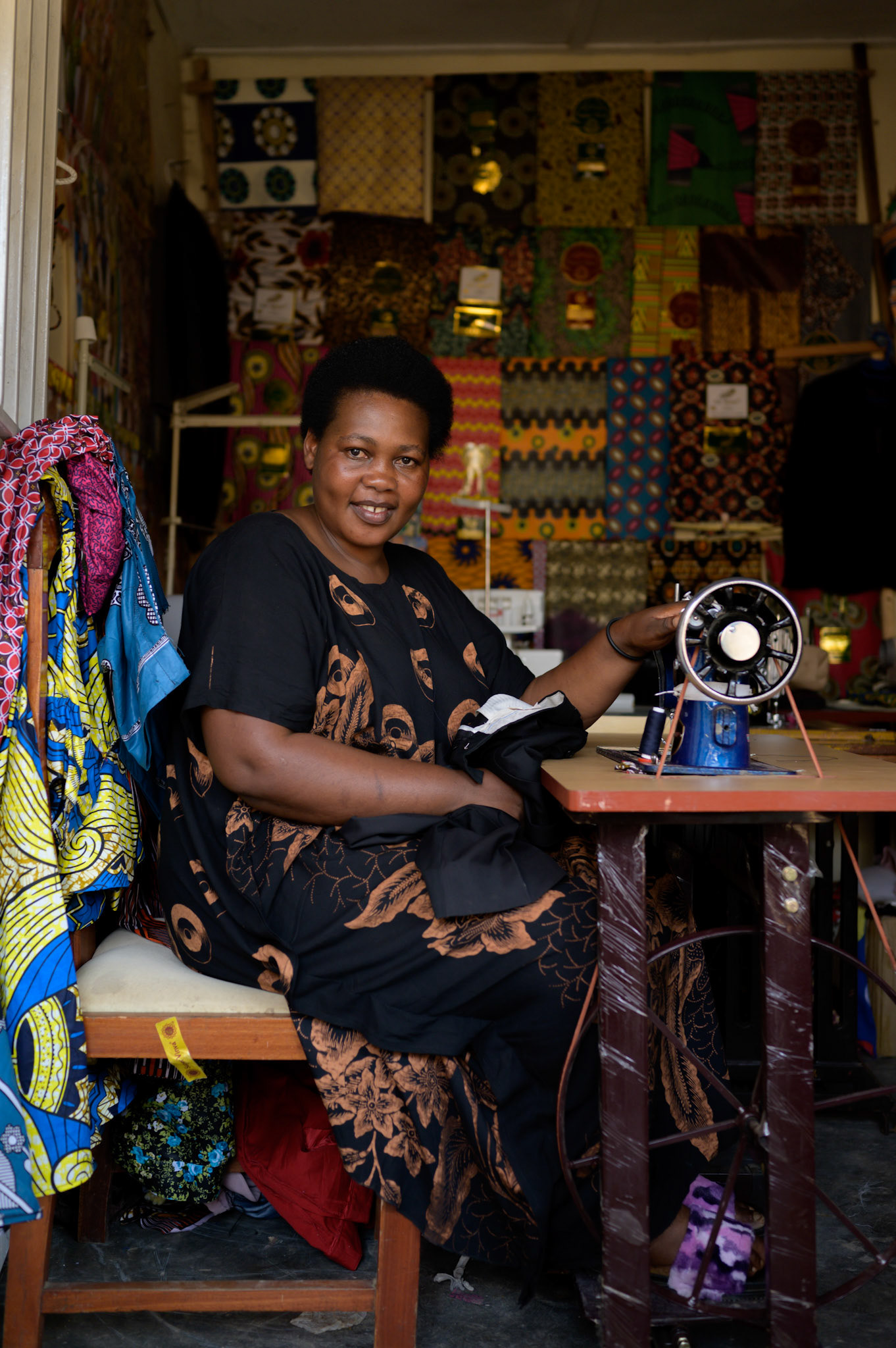 Sauda leads a sewing cooperative making clothes and bags. They have leased new general and specialised sewing machines to expand their cooperative and offer training to young women.