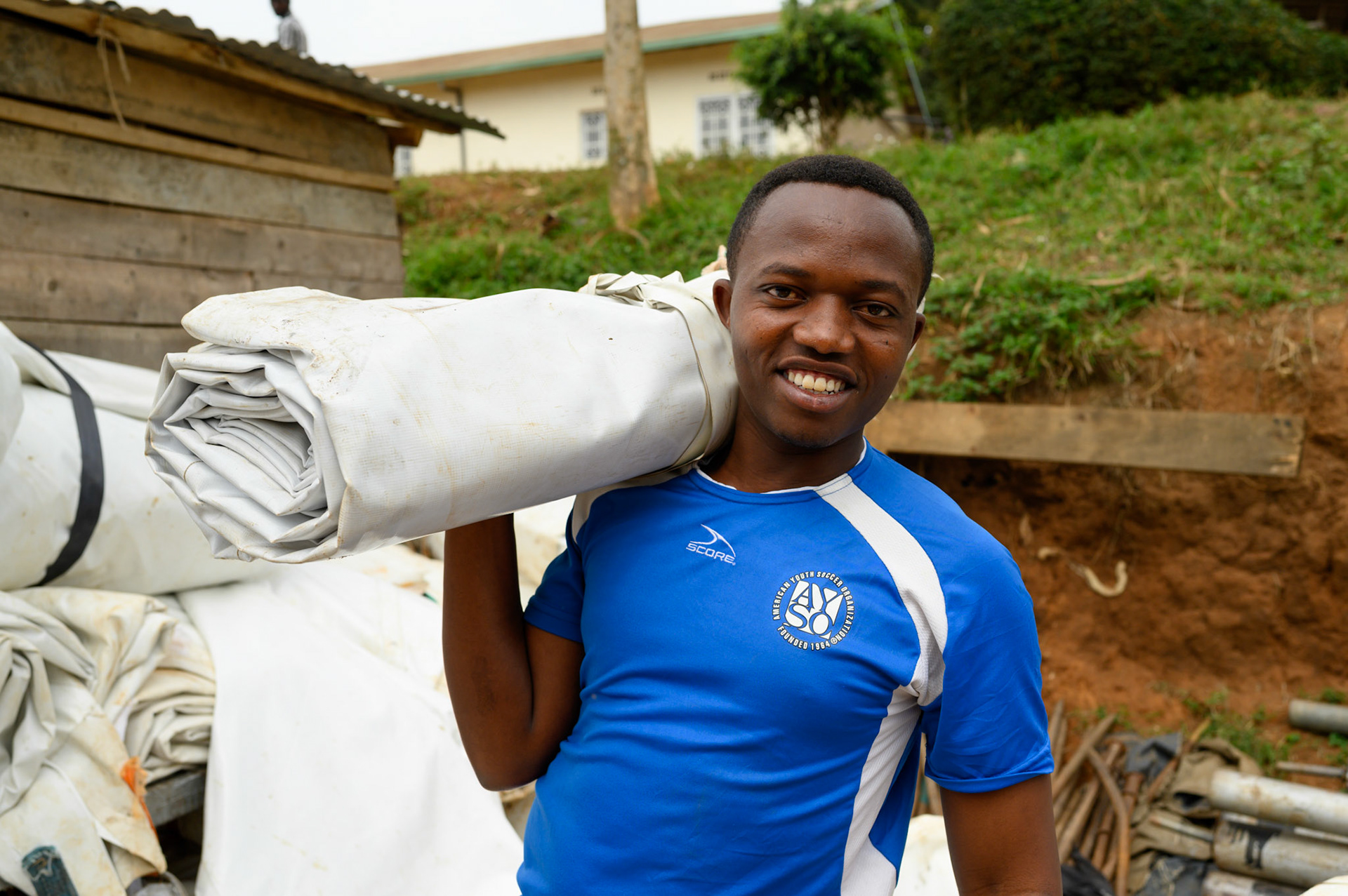 Daniel has a stationery business and and rents out the marquees used for community events and weddings. Teh business model is suprisingly profitable. Daniel has leased new tents to replace those destroyed in a fire.