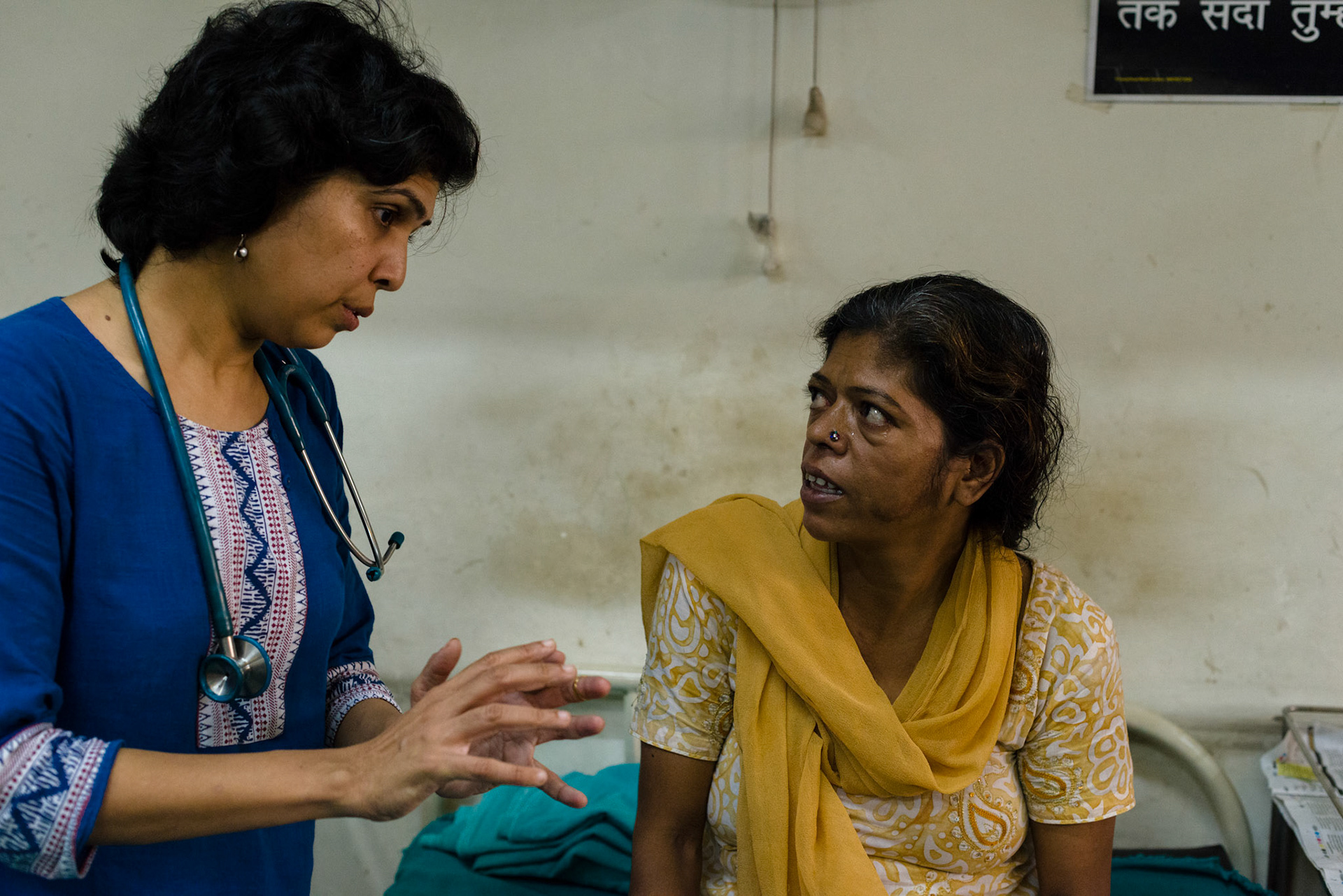 This patient is staying at the hospital while waiting for a place at a residential training program. She carries HIV, contracted from her late husband, and has been rejected by his family.