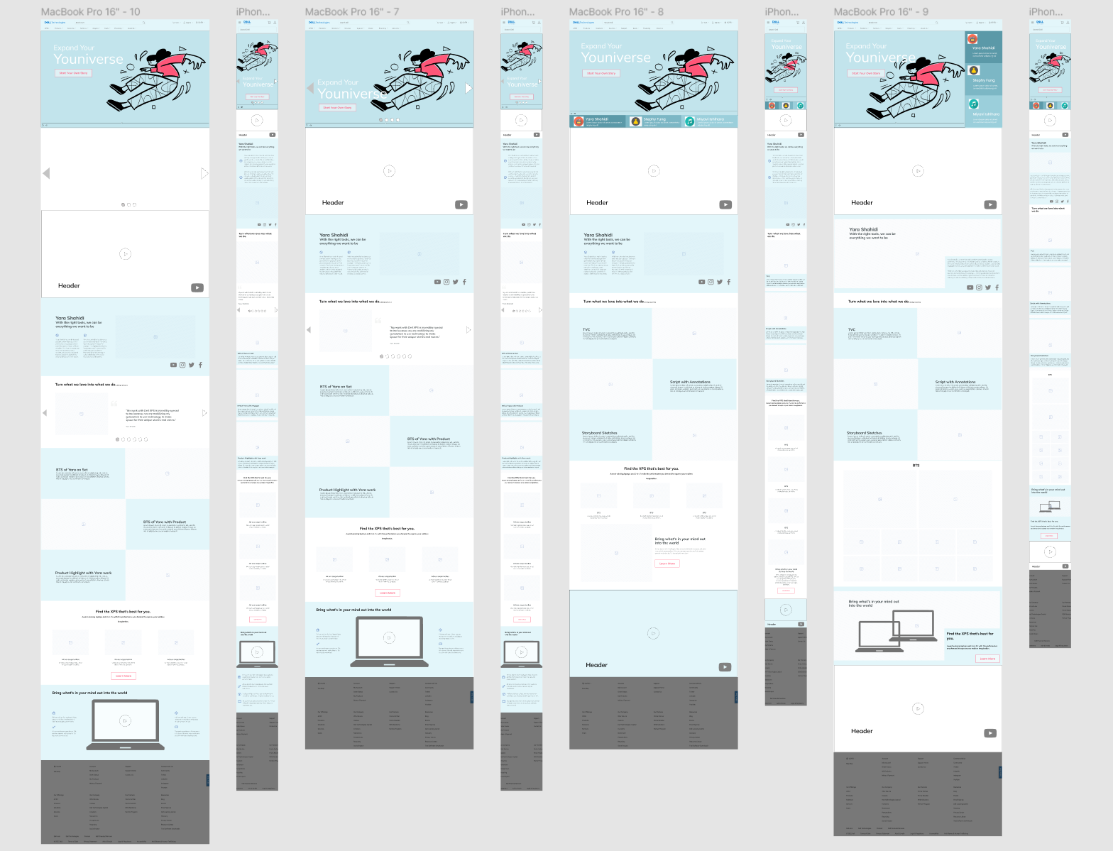 Initial sketches at client pitch