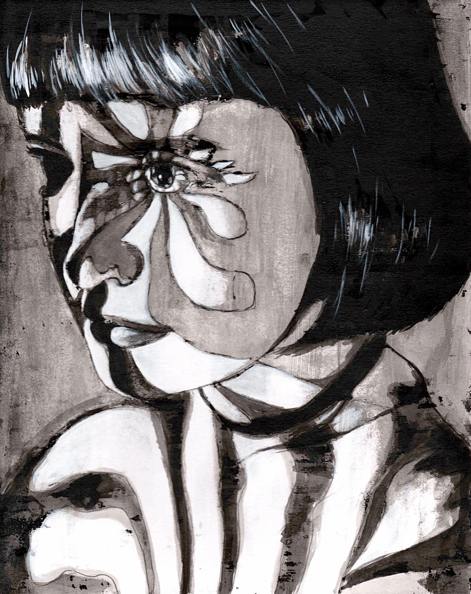 "Uzumaki" Gum Arabic and Ink