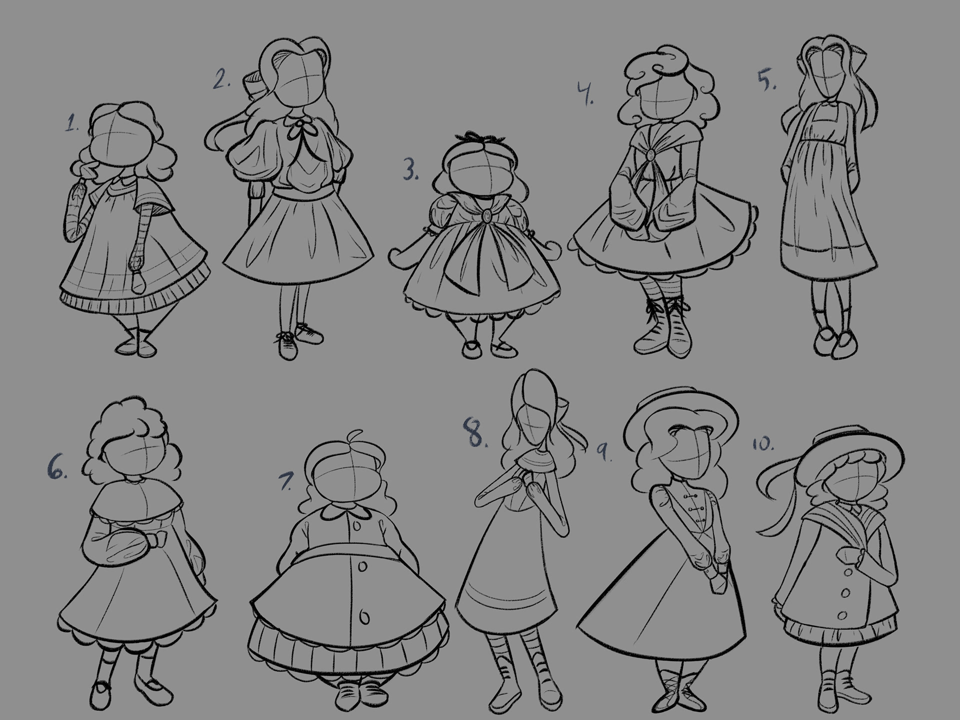 Thumbnail sketches (children)