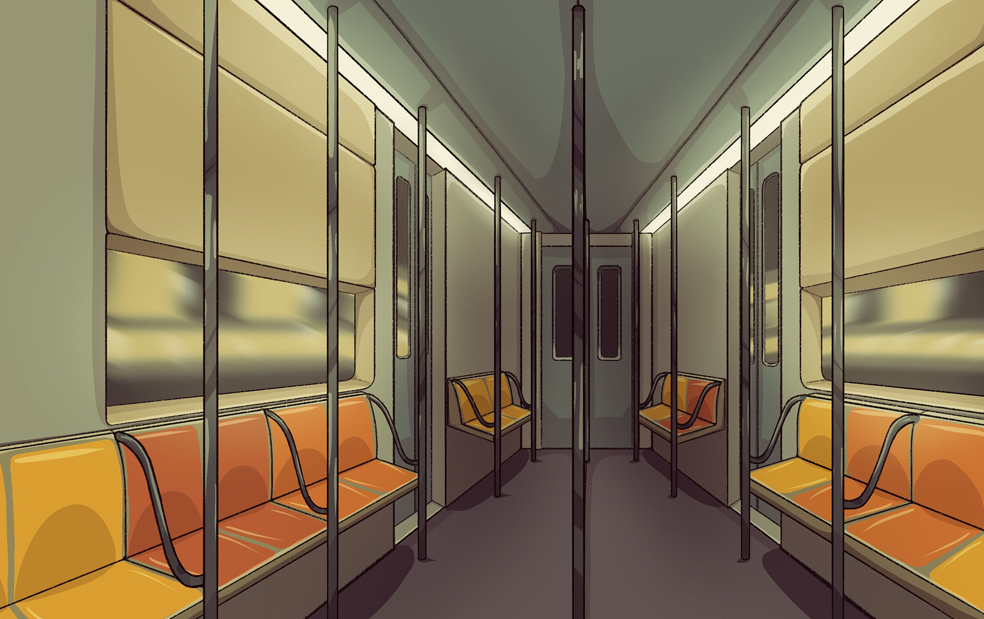 Subway interior